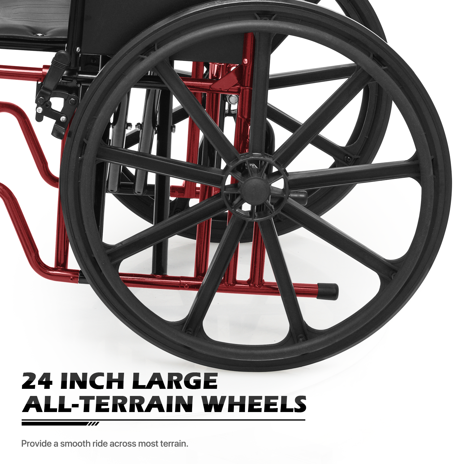 [FDA APPROVED]Foldable Manual Medical Economy Wheelchair w/Adjustable Foot Rest