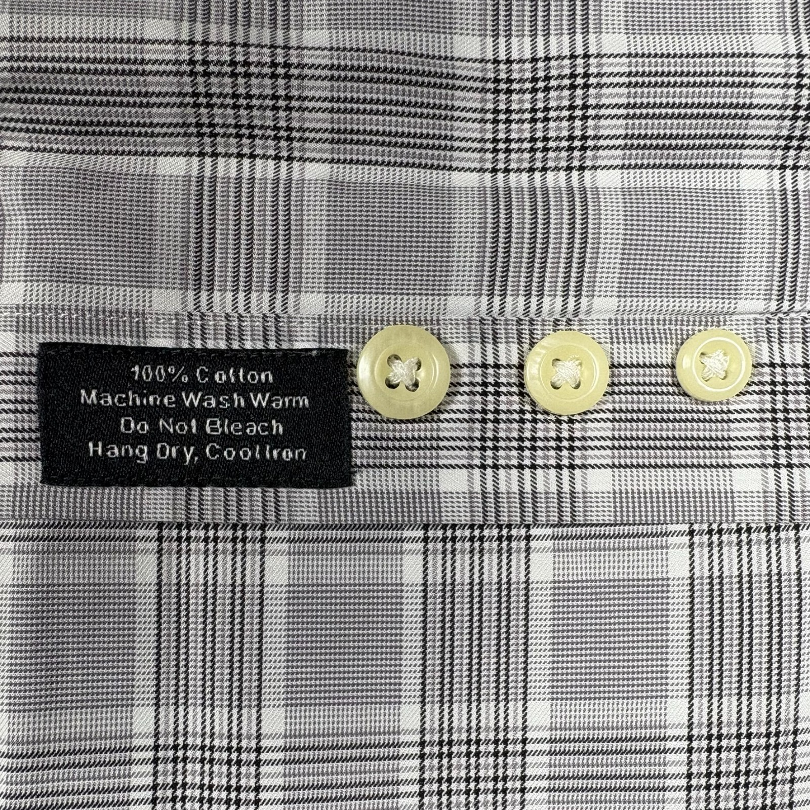 David Donahue Men's Shirt 15 1/2 15.5 32 Long Sleeve French Cuff Gray White New