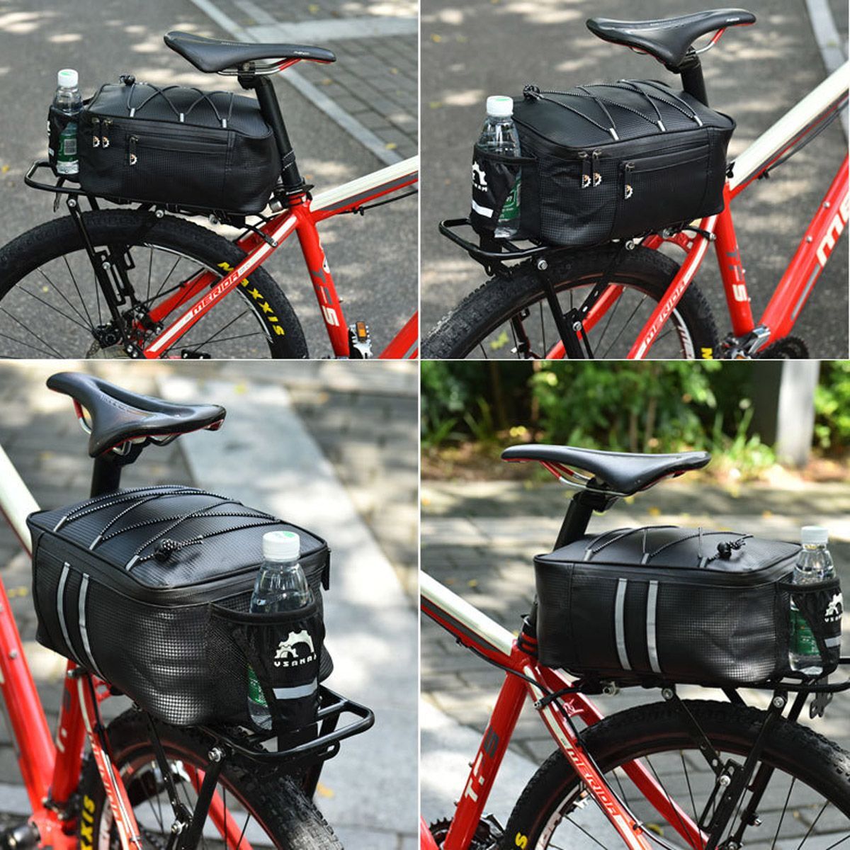 Bicycle eBike Rear Seat Storage Cycling Pannier Saddle Rack Bag Trunk Waterproof