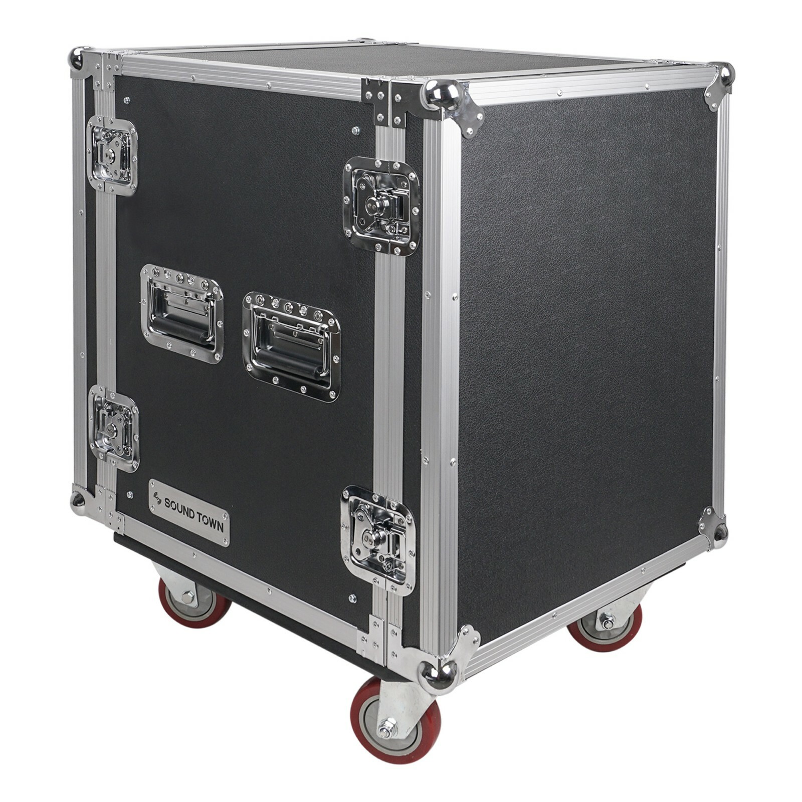 Sound Town 14U PA DJ Rack/Road Case with 21"Depth Plywood,Casters (STRC-14UW)