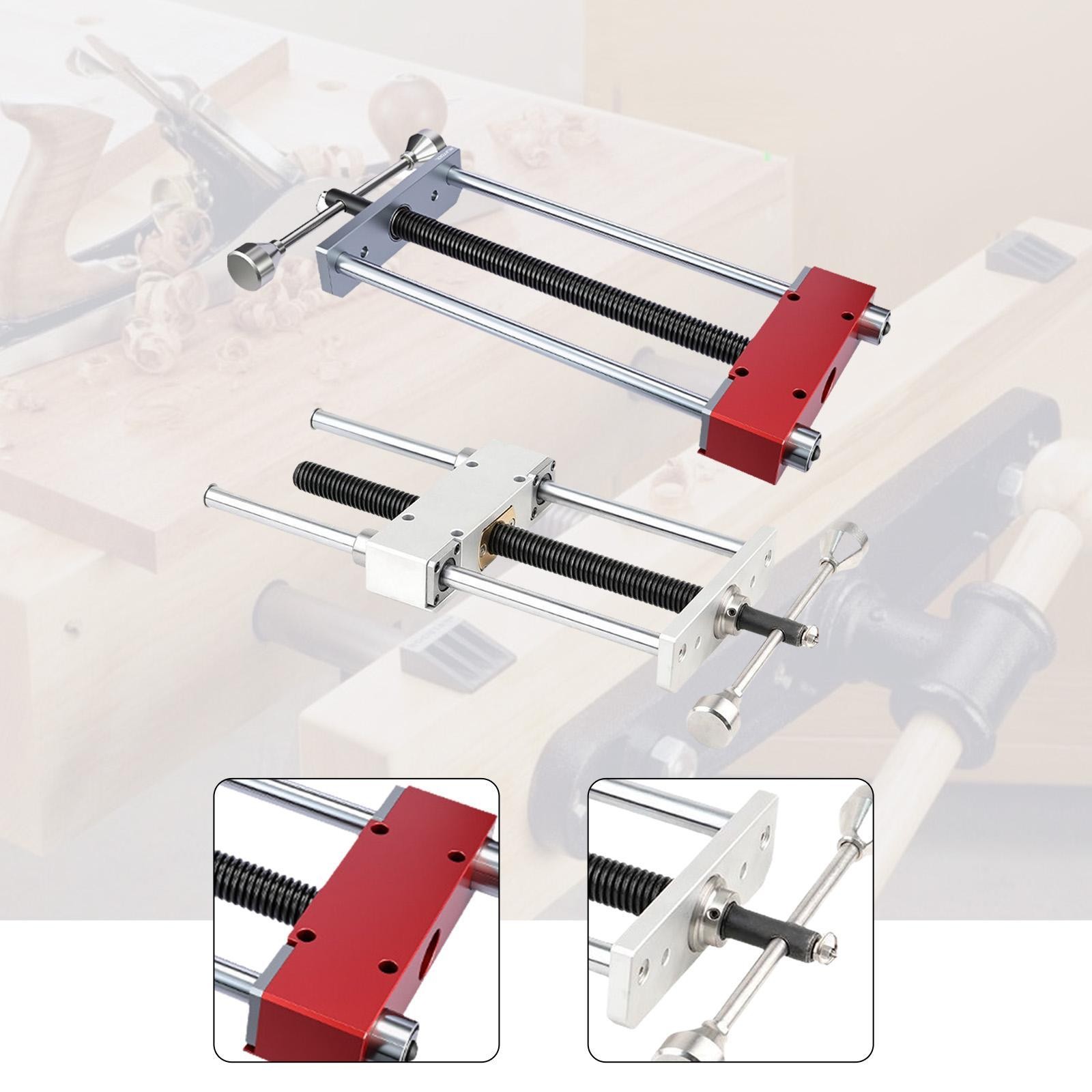 Woodworking Bench Vise 17.52inch Stainless Steel Multipurpose Carpenter Tool