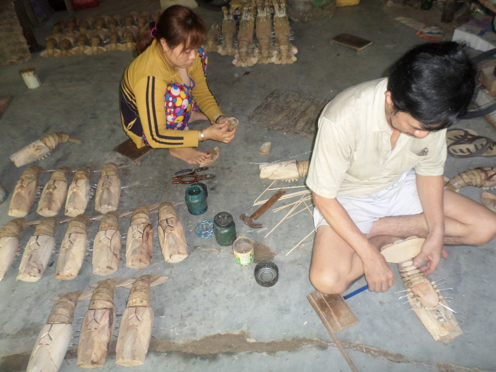 Handmade Bamboo Lobster Wall Decoration Model, New, Free Shipping