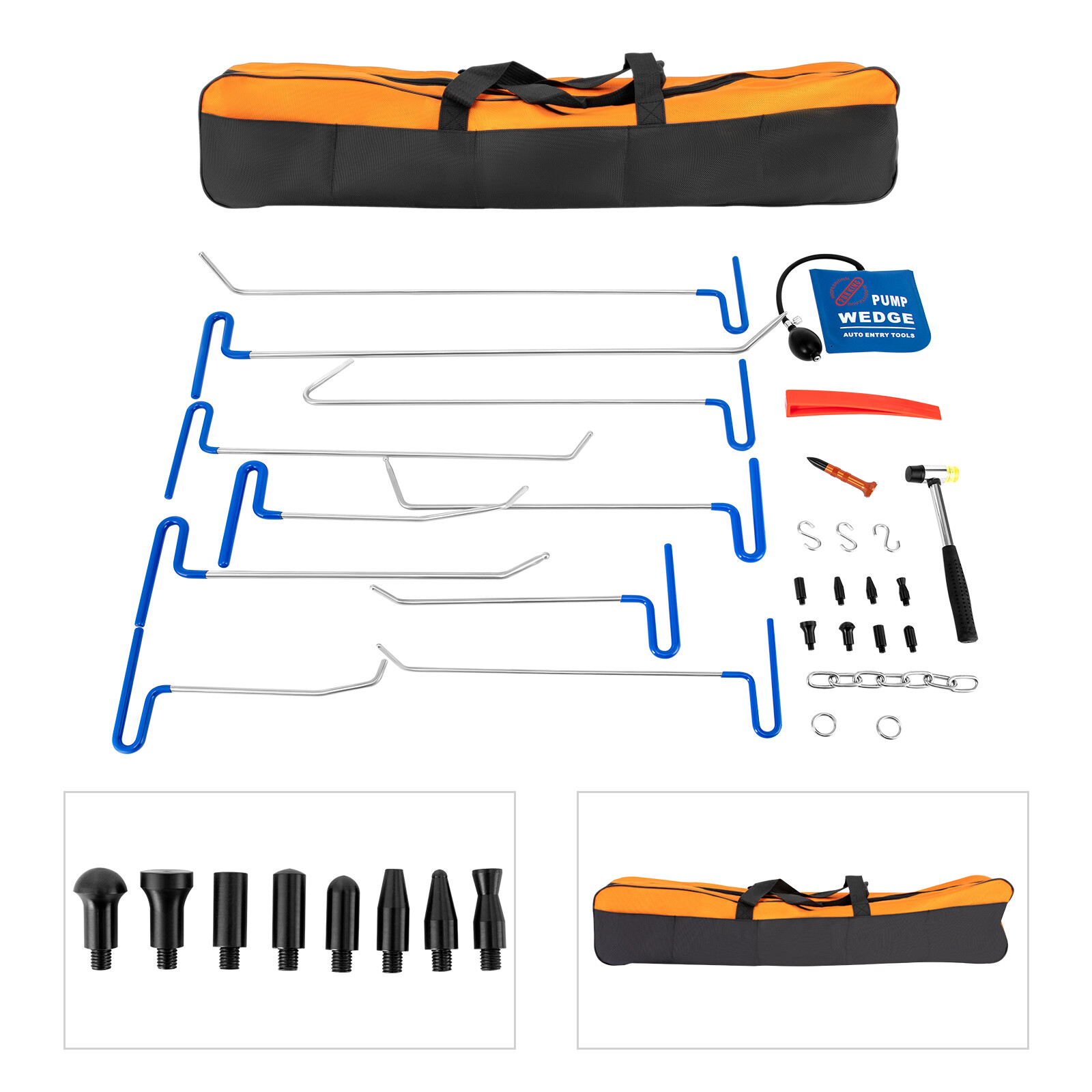30PCS Car Paintless Dent Repair Kit with Rods, Hail Removal Tools