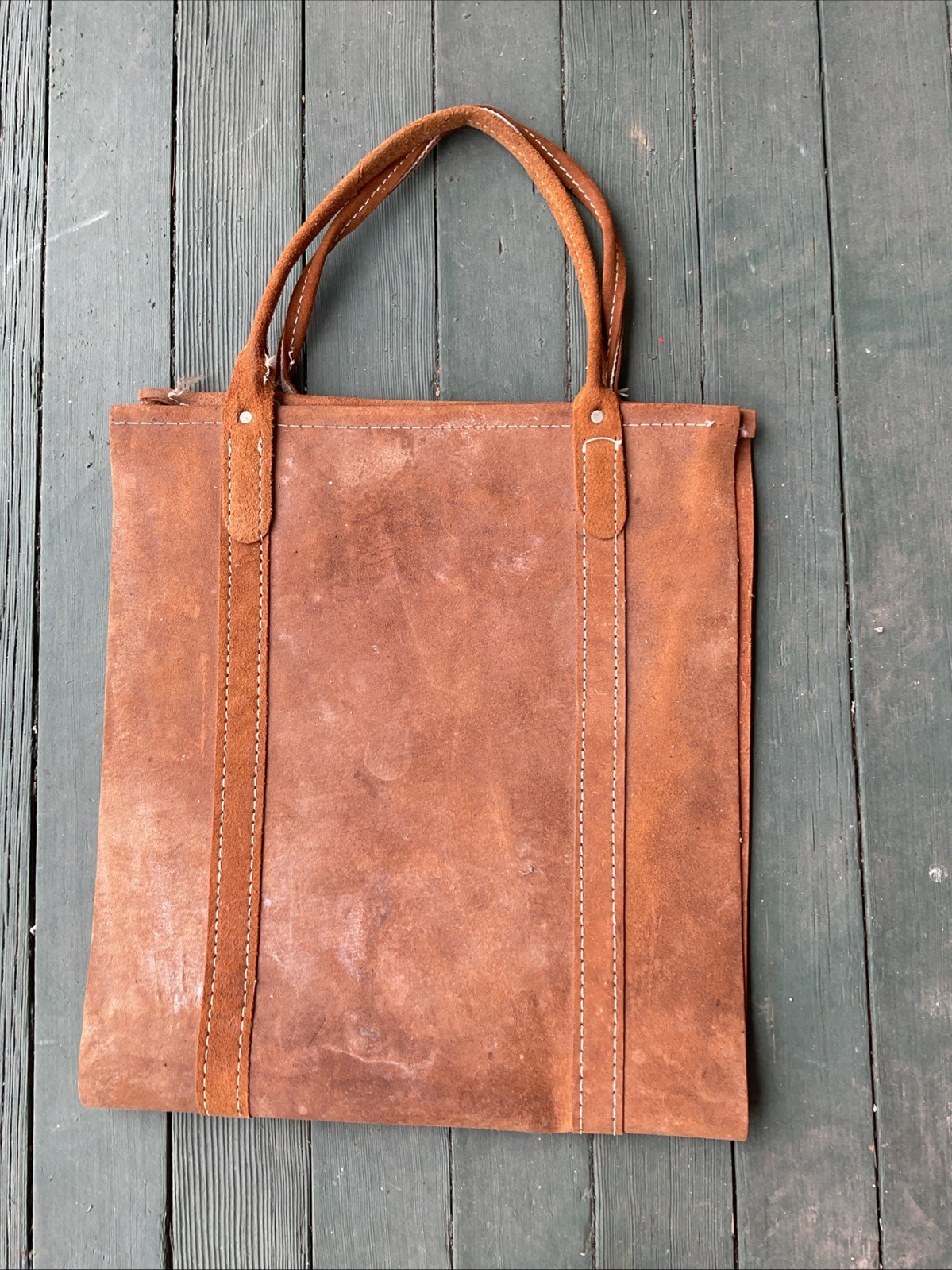 34"x14.5" Leather Firewood Log Carrier Sling vintage cool Look