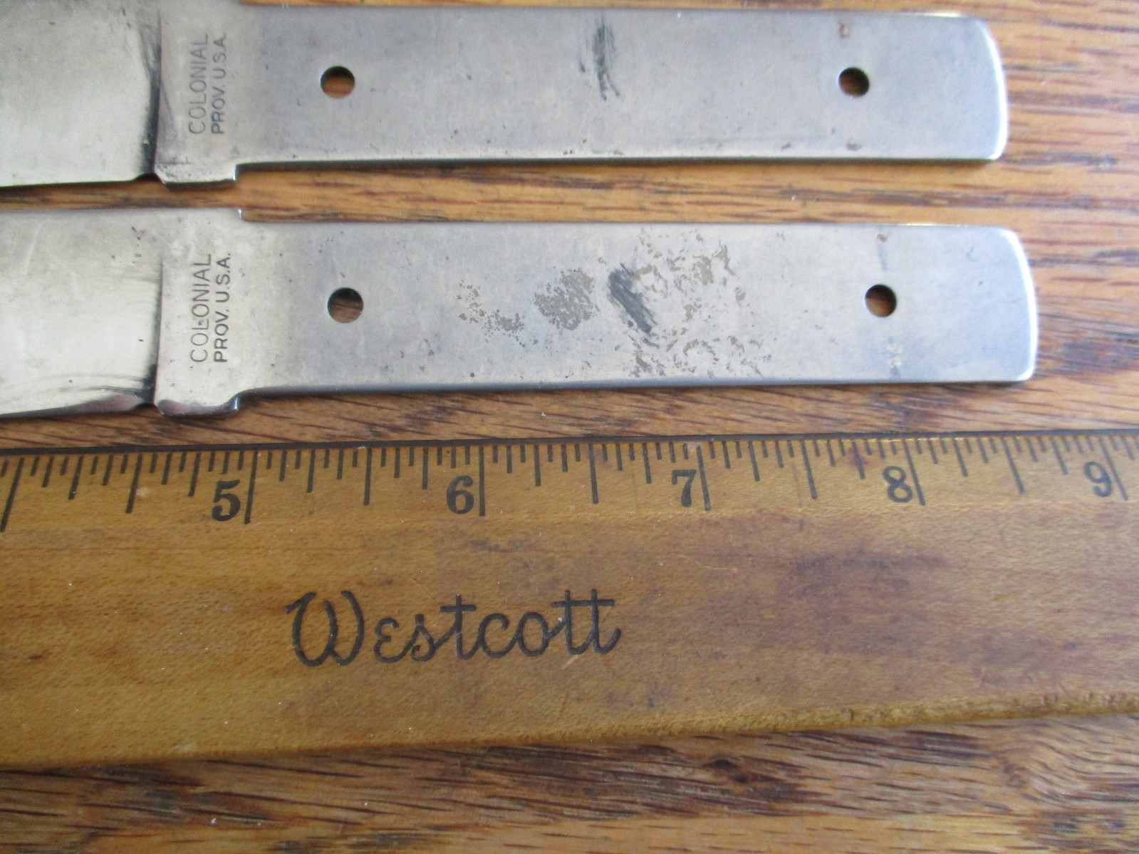 6 Carbon Steel Knife Blade Blank Blank's NOS Colonial Knife USA