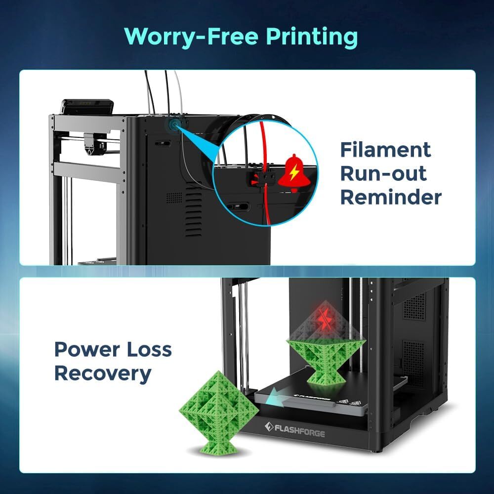 FLASHFORGE Adventurer 5M 3D Printer 600mm/s High-Speed w/Auto Leveling Printing