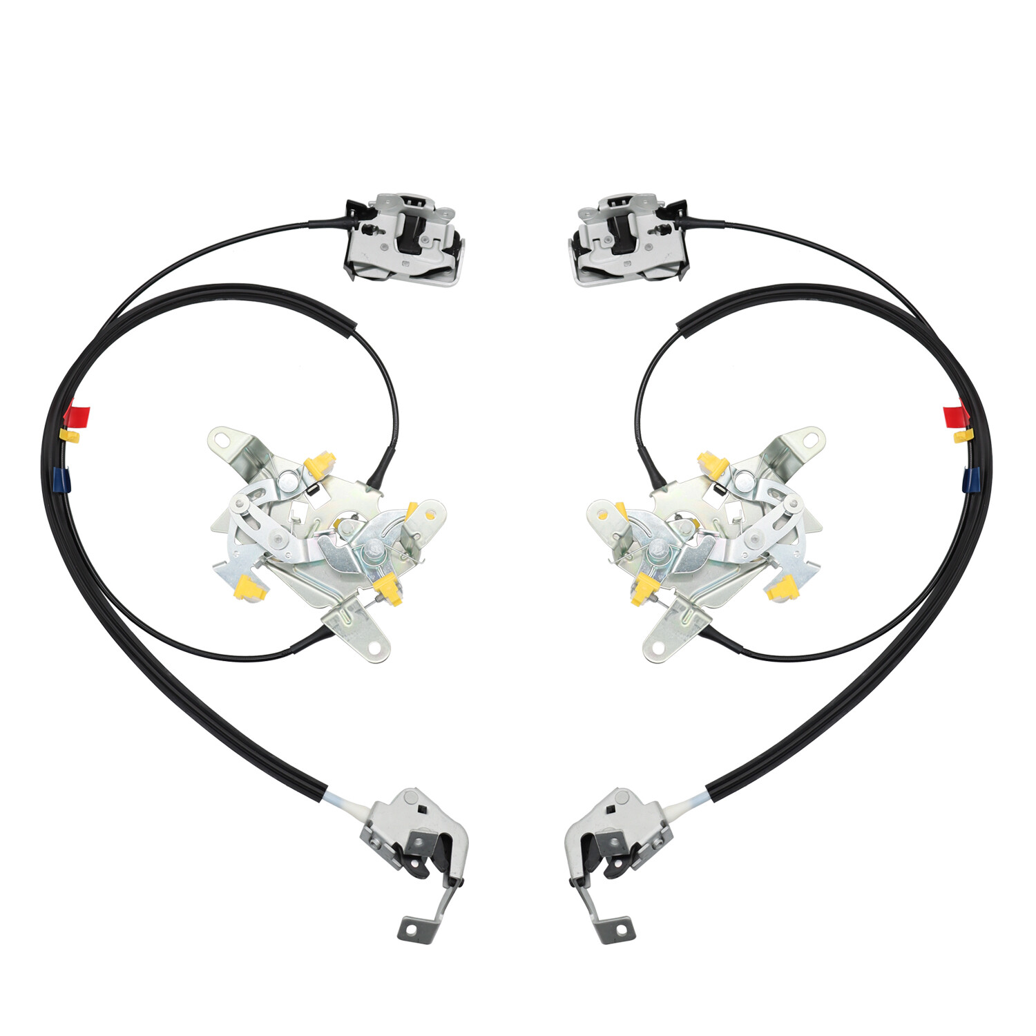 L&R Rear Door Latch Lock Cable Extended Cab For 99-07 Ford F250 F350 Super Duty