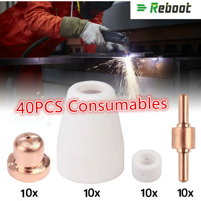 Plasma Cutter Consumables Kit Electrode Tips Nozzle Extended Shroud Shield Cup