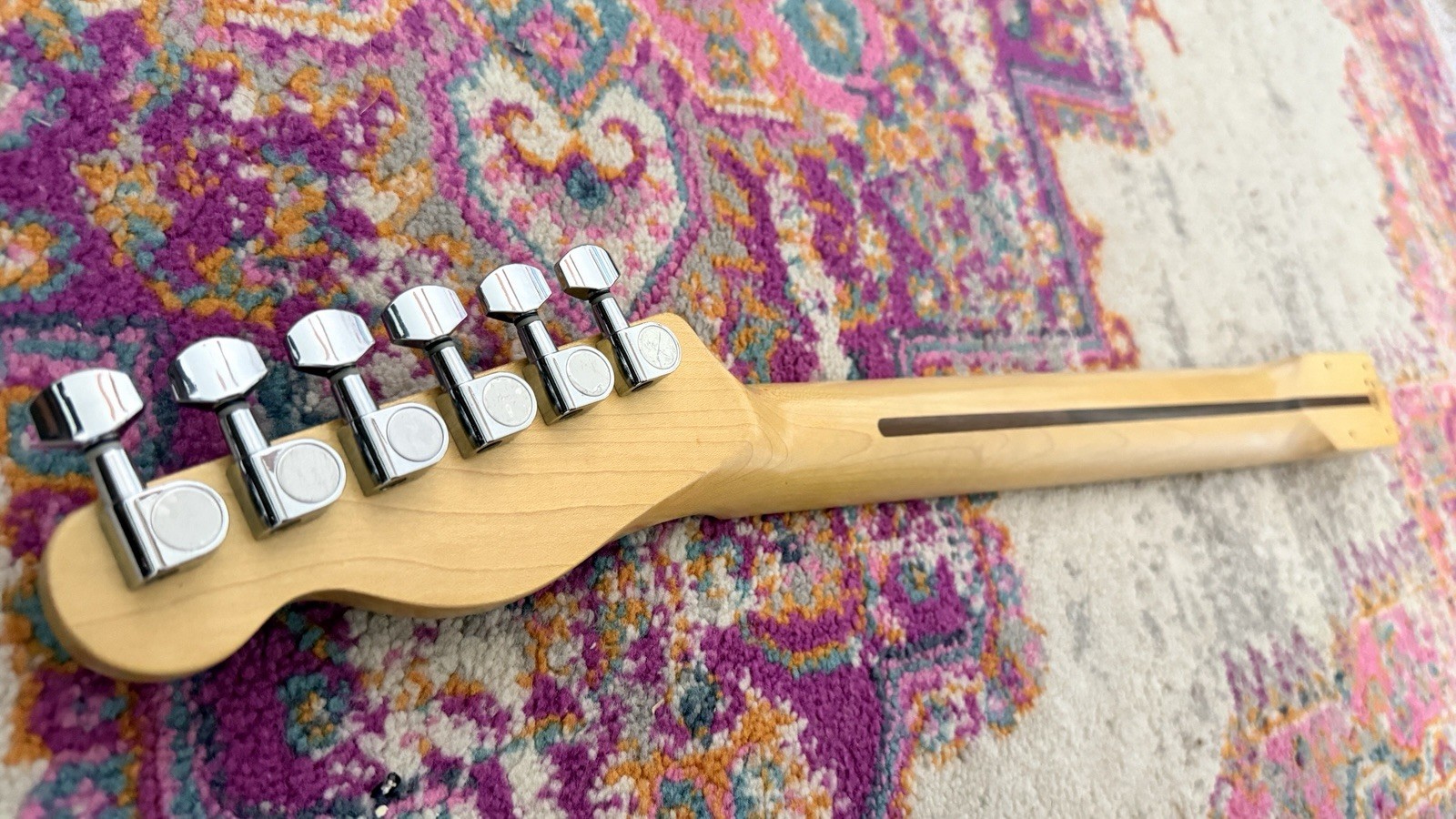 Fender Squier Telecaster Neck Maple Fretboard - Updated Logo& Amber Nitro Relic