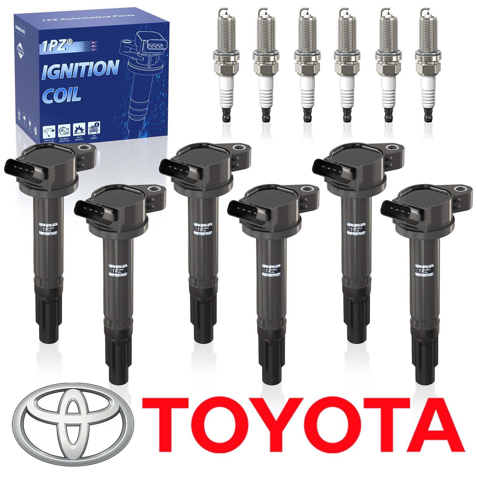 6 x Ignition Coil&Spark Plug For OEM 90919-02251 2007-2020 Toyota Sienna 3.5L V6