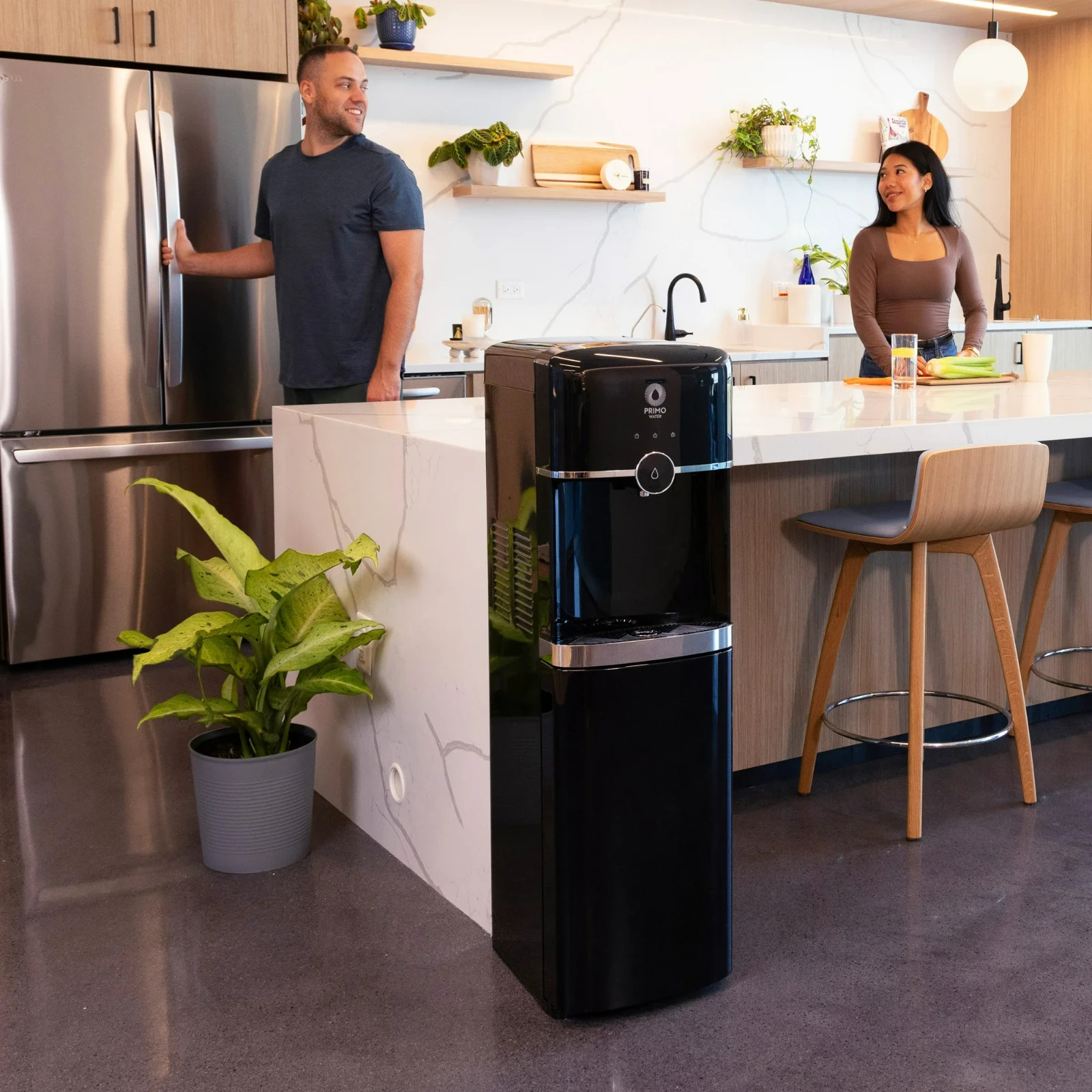 Brand New Primo Smart Touch Bottom Load Water Dispenser Hot Cold Black 601242-C