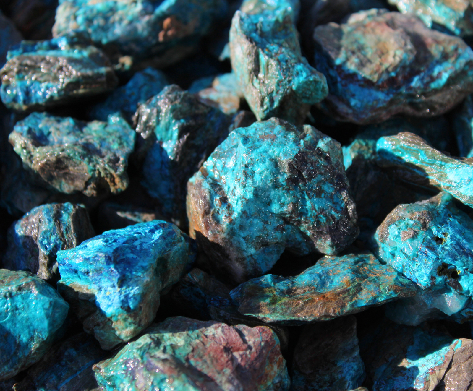 Chrysocolla "A" Grade - Rough Rocks for Tumbling - Bulk Wholesale options