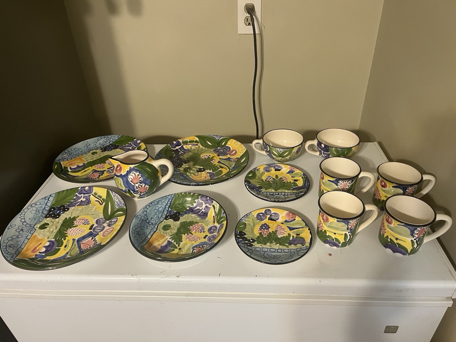 Favanol Portugal Played Mugs Pitcher Bowl Lot