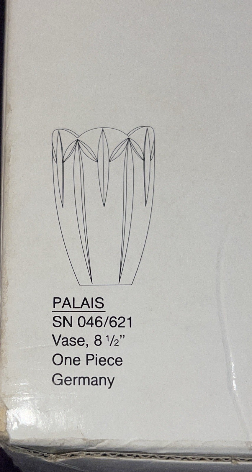 Mikasa Germany Clear Crystal Decorative Vase 8" 1/2 Glossy Finish