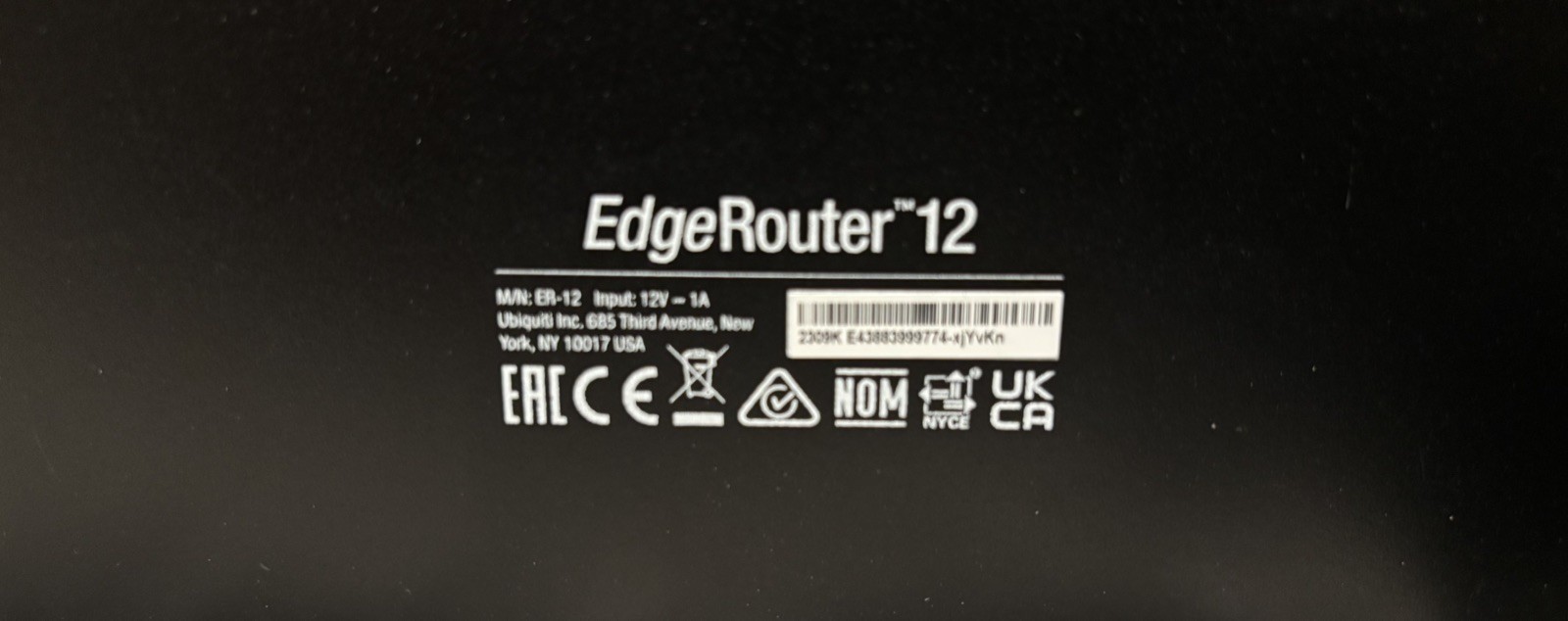 Uibiqiti Edge Router 12 Router ER-12