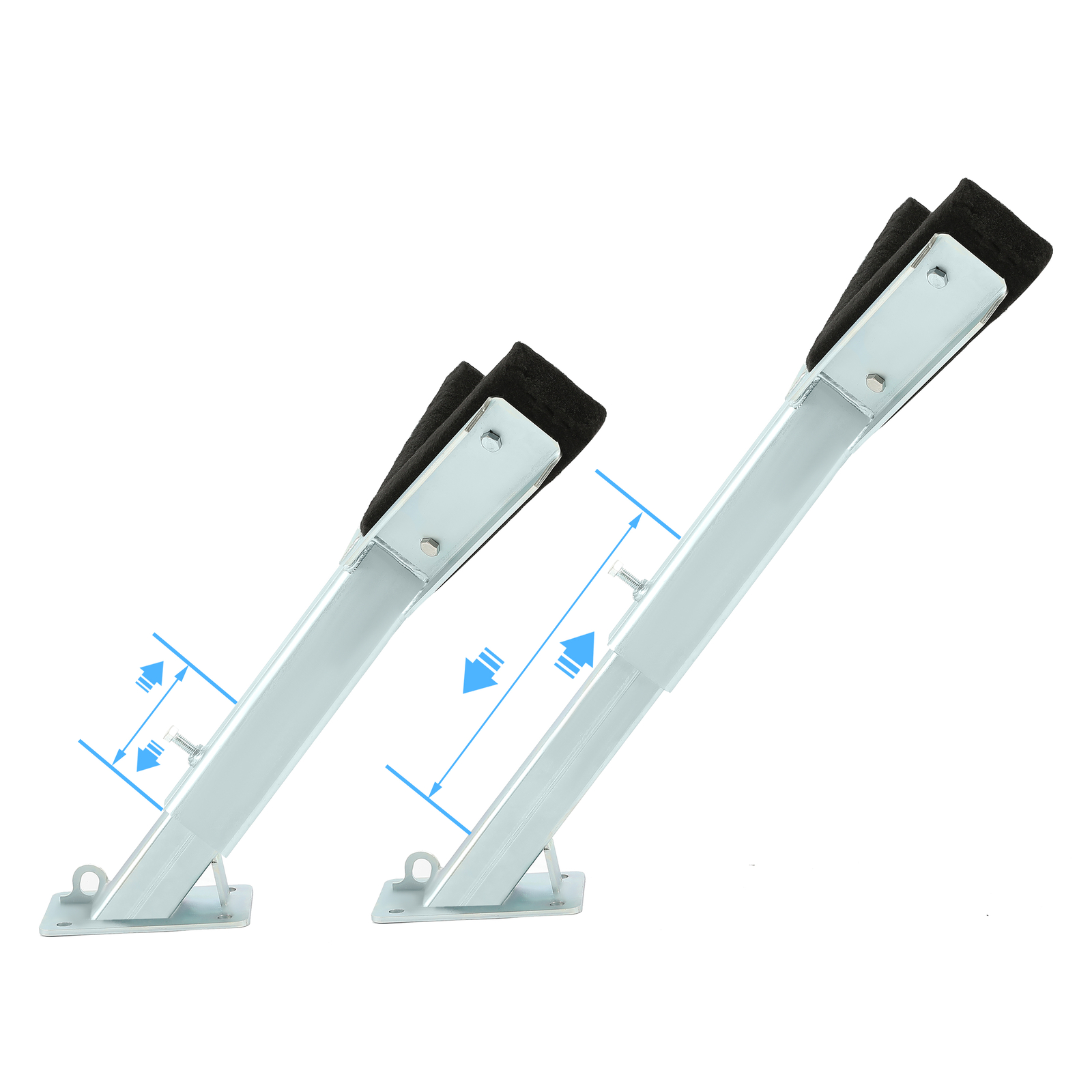 Adjustable Bow Rest Catcher Assembly For Boat Trailer Zinc-Plated Post Carpeted