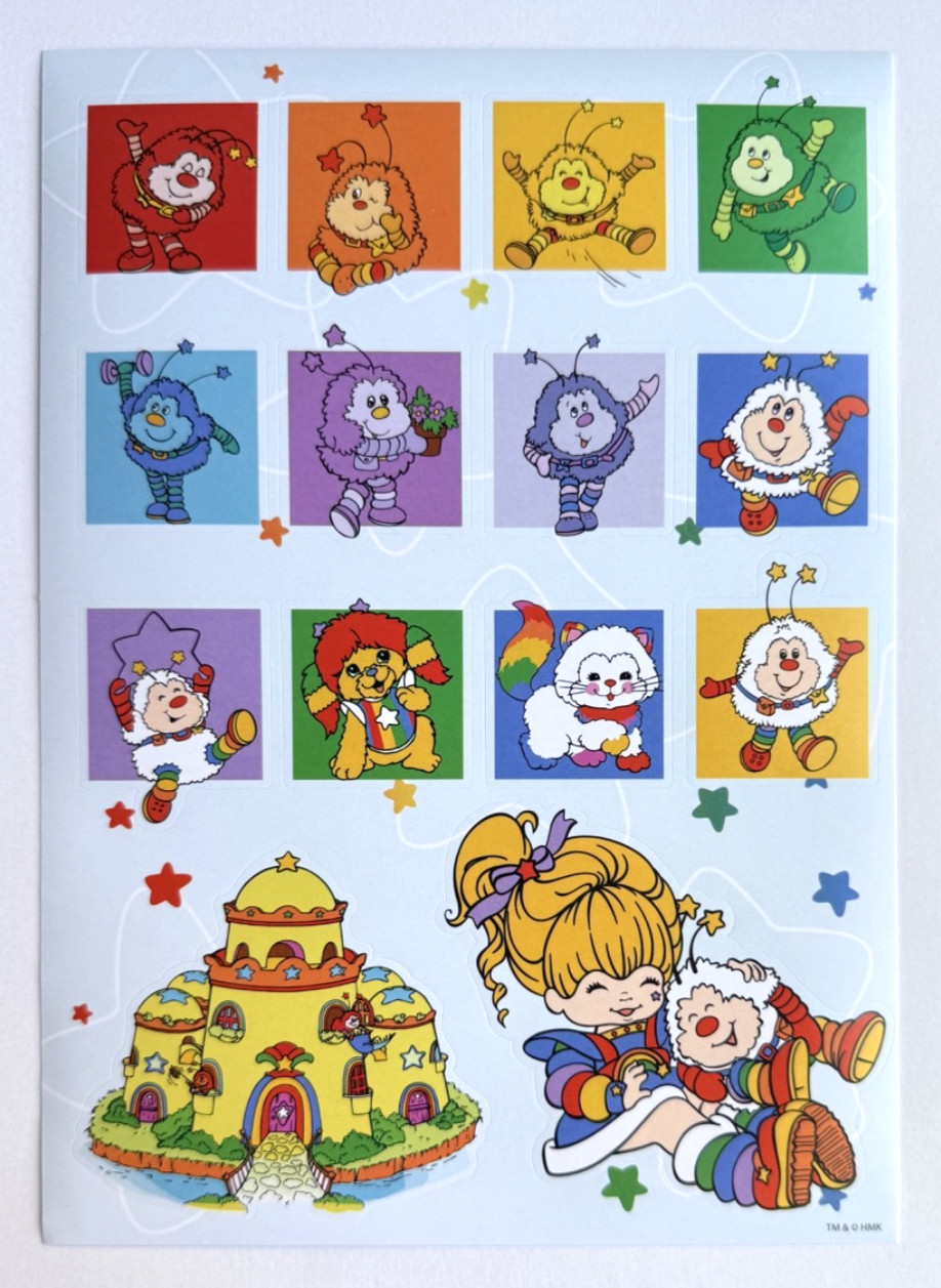 Hallmark HMK 🌈 Rainbow Brite 🌈 Sticker Sheet Puppy Kitty Twink Champ & Romeo