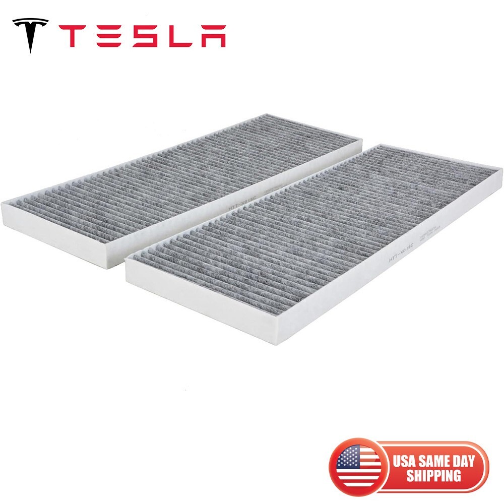 2x Tesla Model Y 20-24 A/C Activated Carbon Cabin Air Filter Set 1658376-00-A