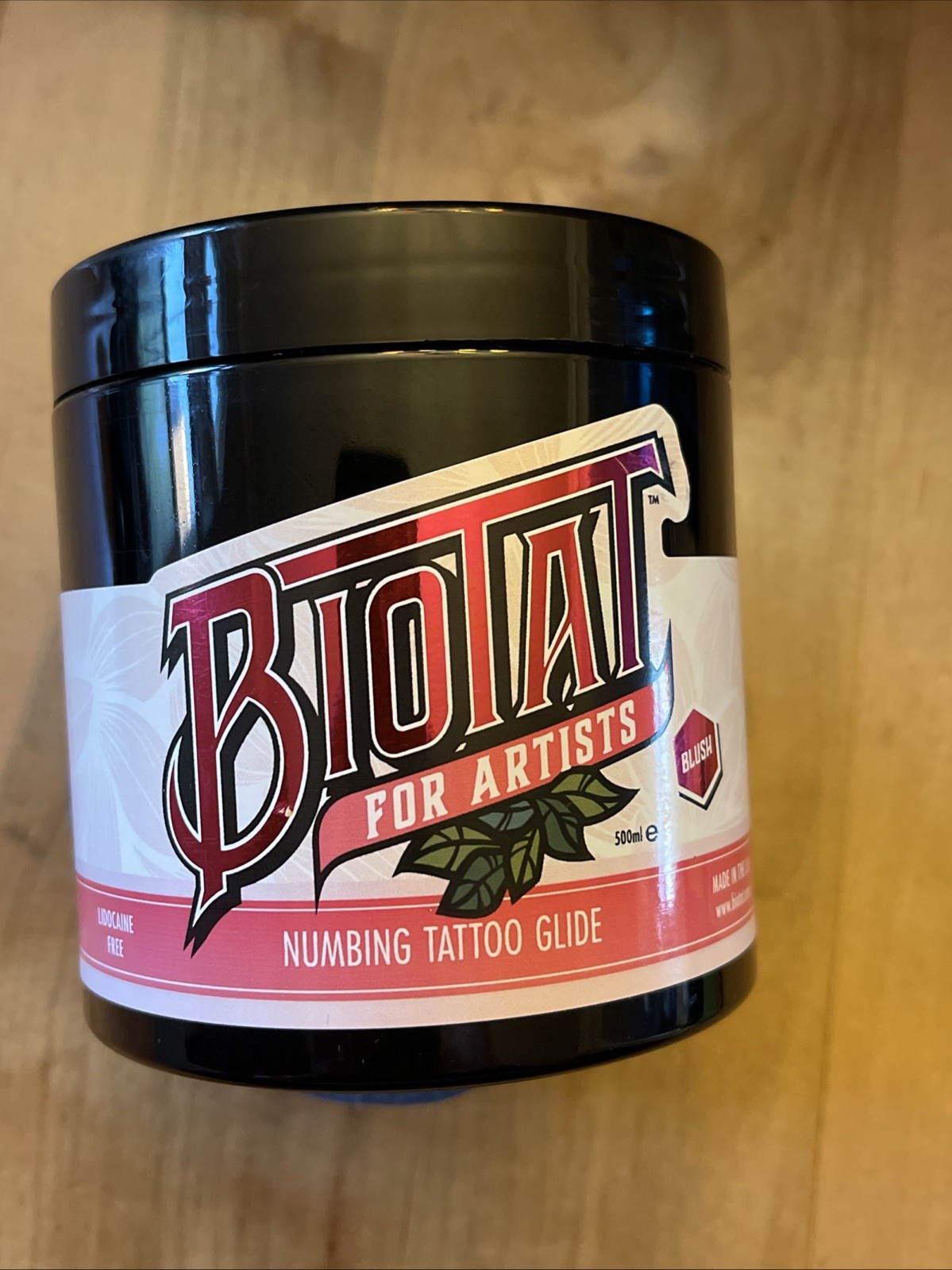 Biotat Tattoo Glide a Natural Soothing/NUMBING Tattoo Glide  (Blush) 500ml New!