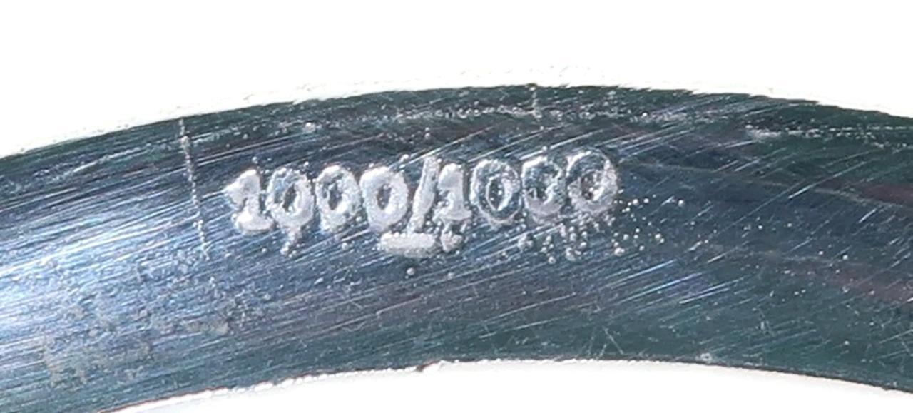 Rosenthal Germany 1941, Floral 1000 Sterling Silver & Porcelain Vase, 11 5/8"