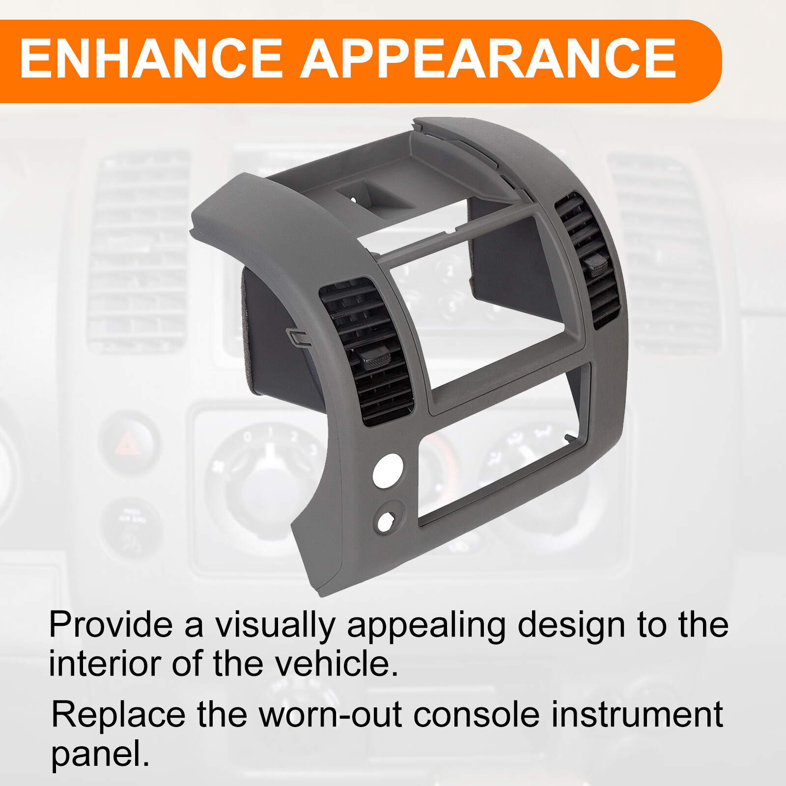Center Dash Console Bezel Panel Cluster Lid For 2005-2020 06 16 Nissan Frontier