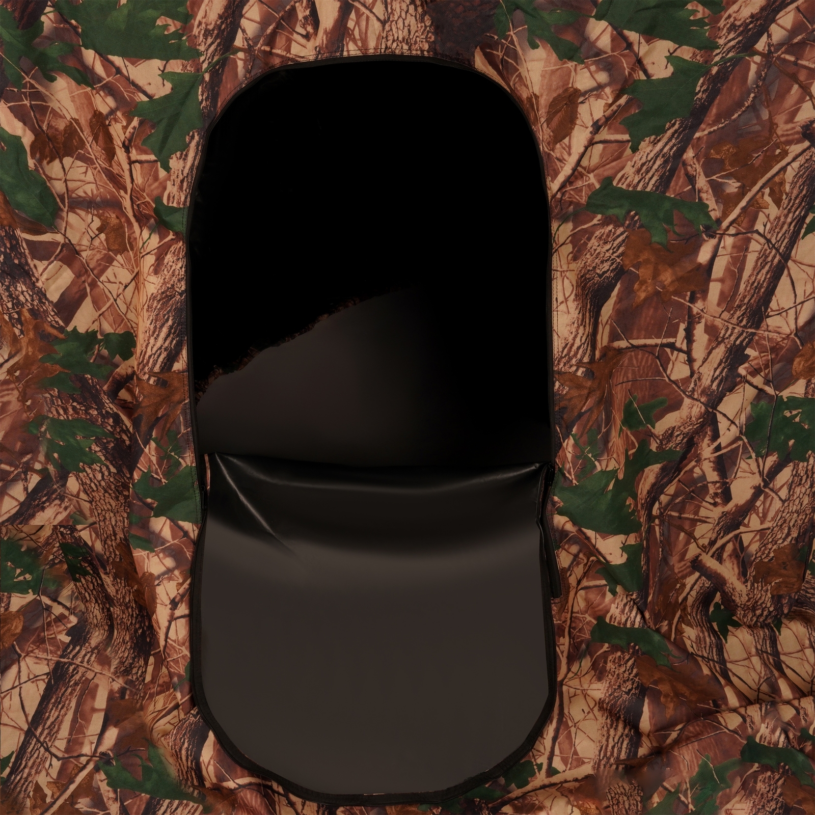 2 Person Camouflage Black Steel+Cloth 7' Tall Quad Pod Hunting Blind Cover
