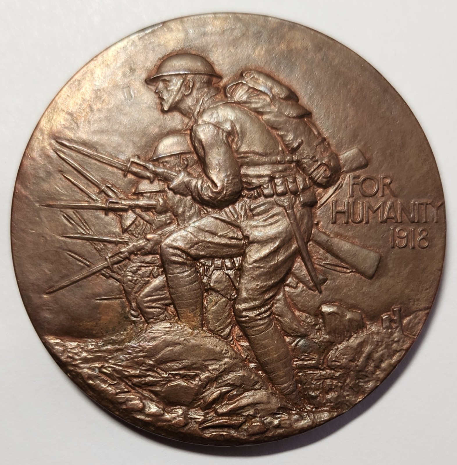 1918 WWI "The Williams Medal" Awarded Medal 73mm Bronze