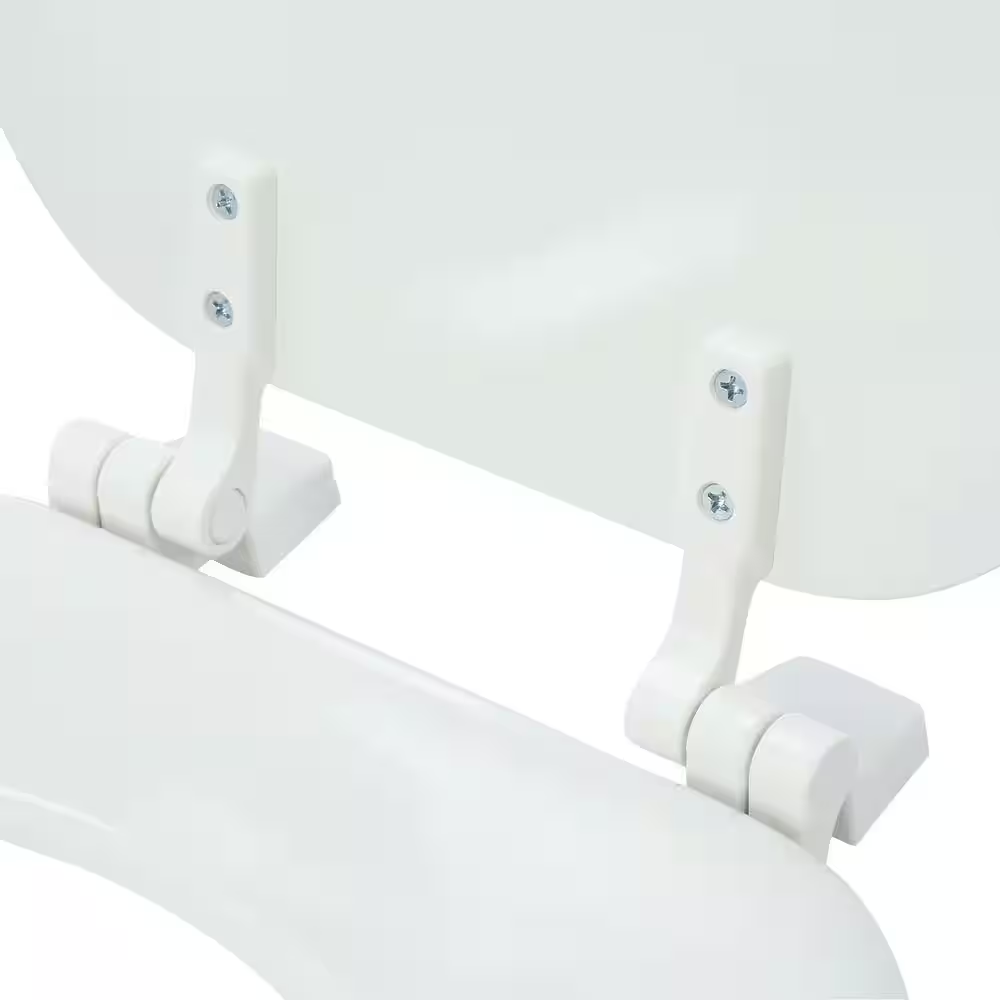 NEW Durable White Round Front Toilet Seat Eco-Friendly Gloss Finish