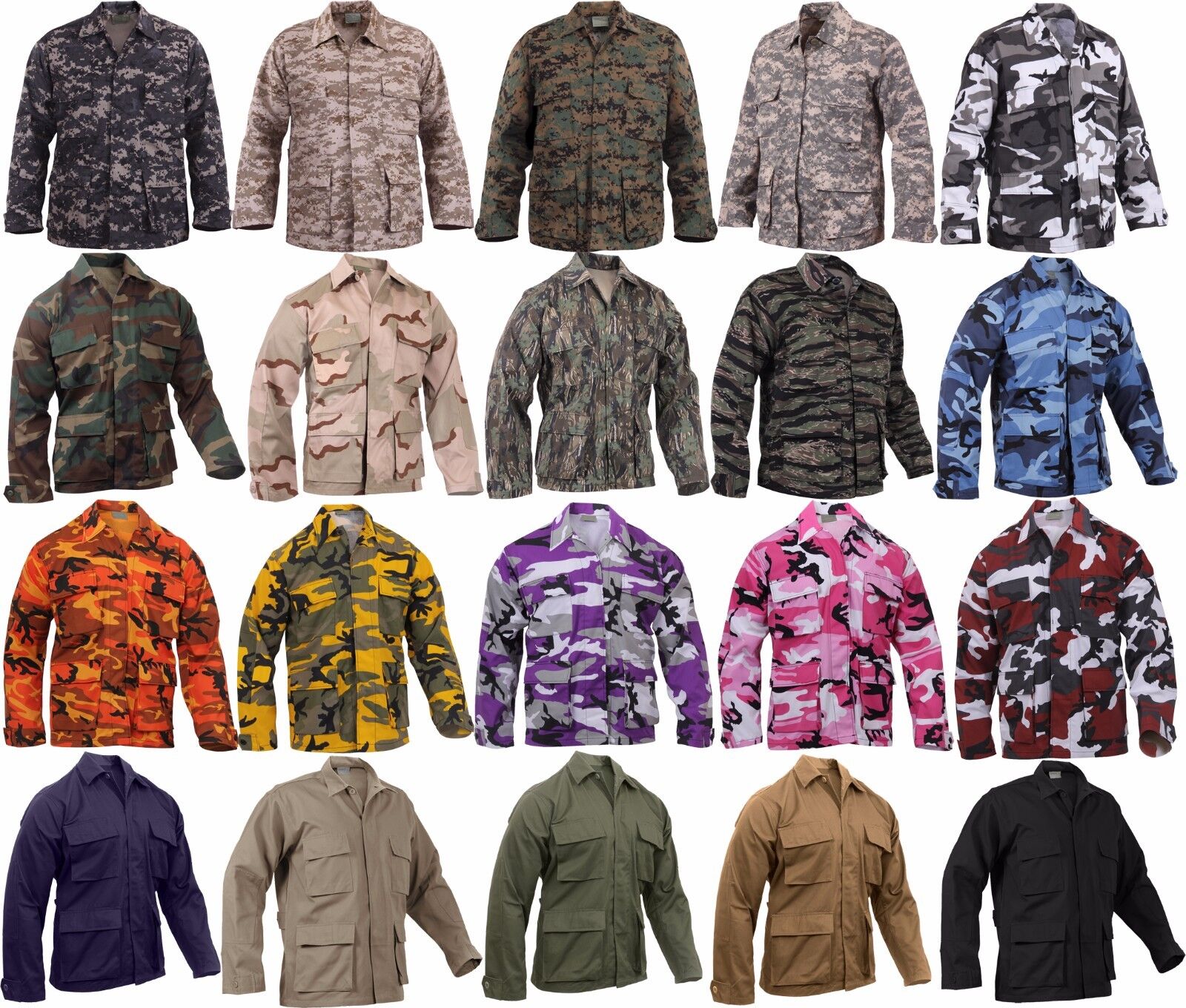 Rothco Military BDU Shirt Tactical Camouflage Uniform Jacket