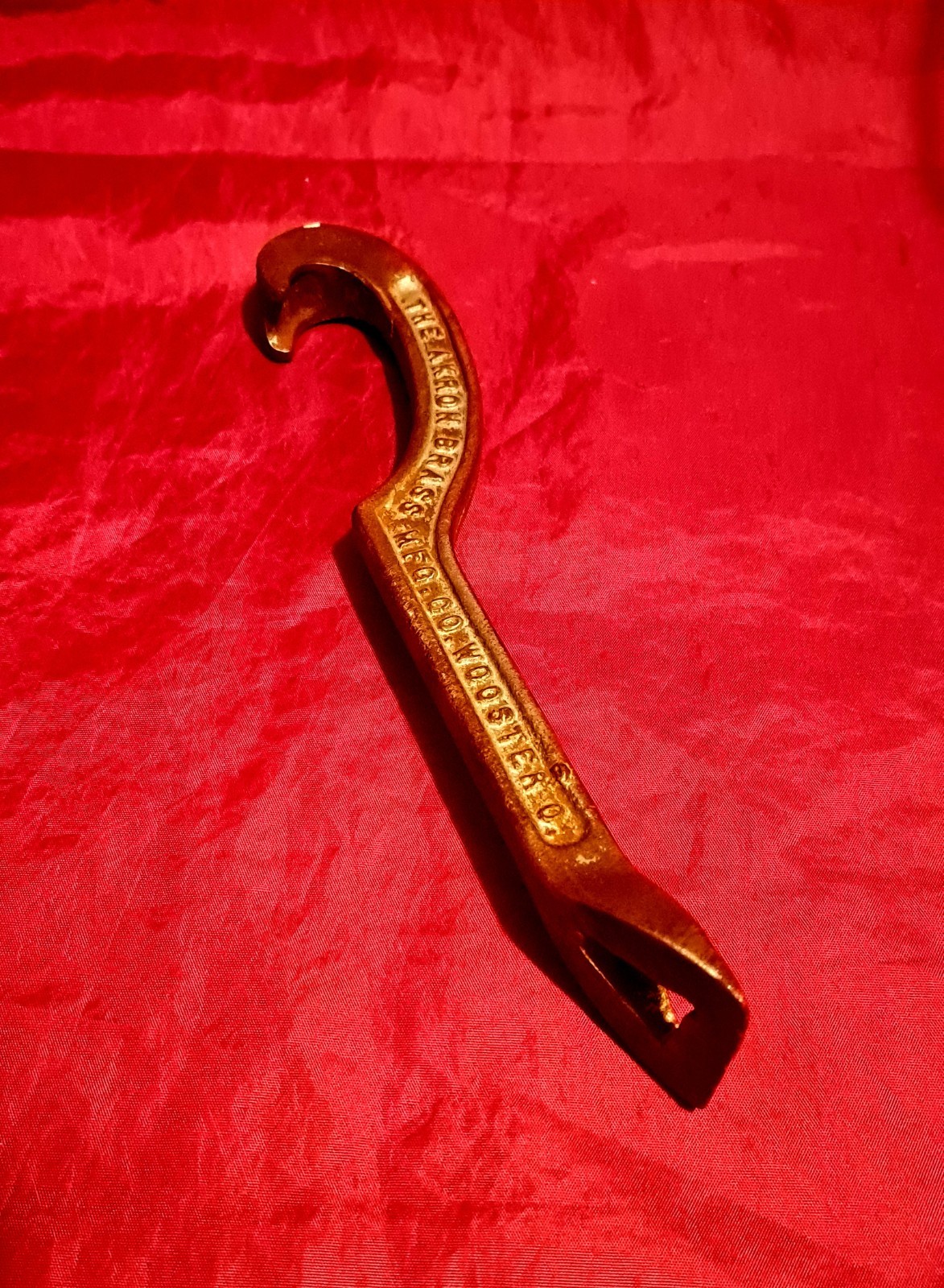 Antique Akron Brass Co Hydrant Wrench No. 10 Wooster Ohio Pat. -Feb 24 1925 Rare