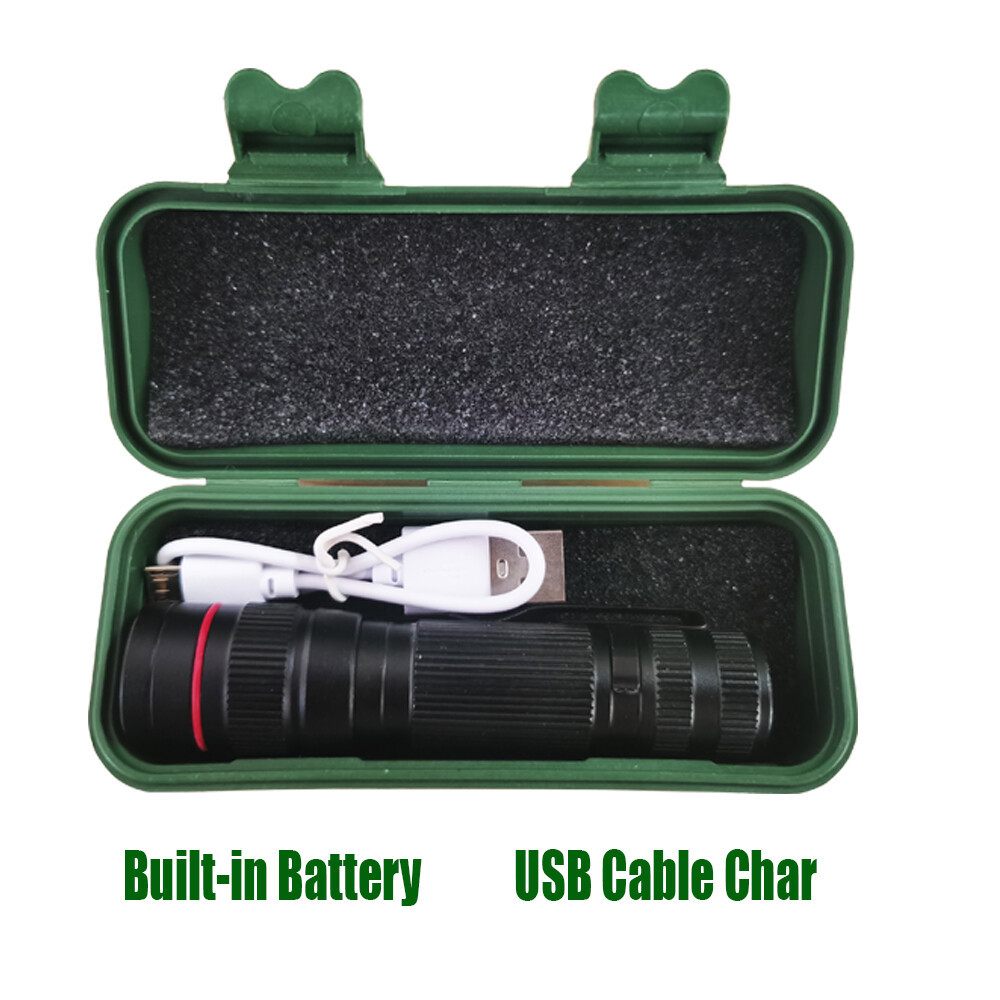 35000000 lumens Small LED Mini Flashlight Pocket Super Bright Torch Rechargeable