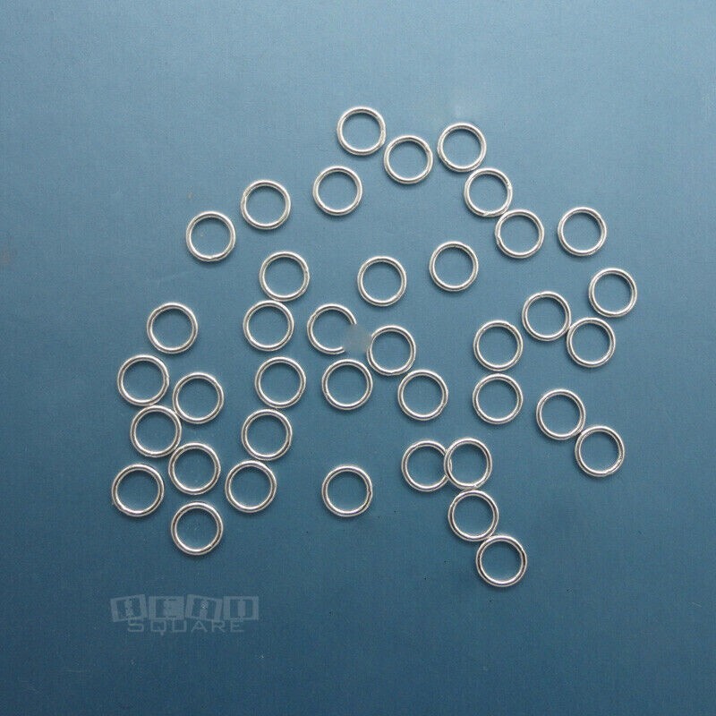 Sterling silver 925 Closed Jump Rings Connectors 10pieces 22 gauge 5mm USA
