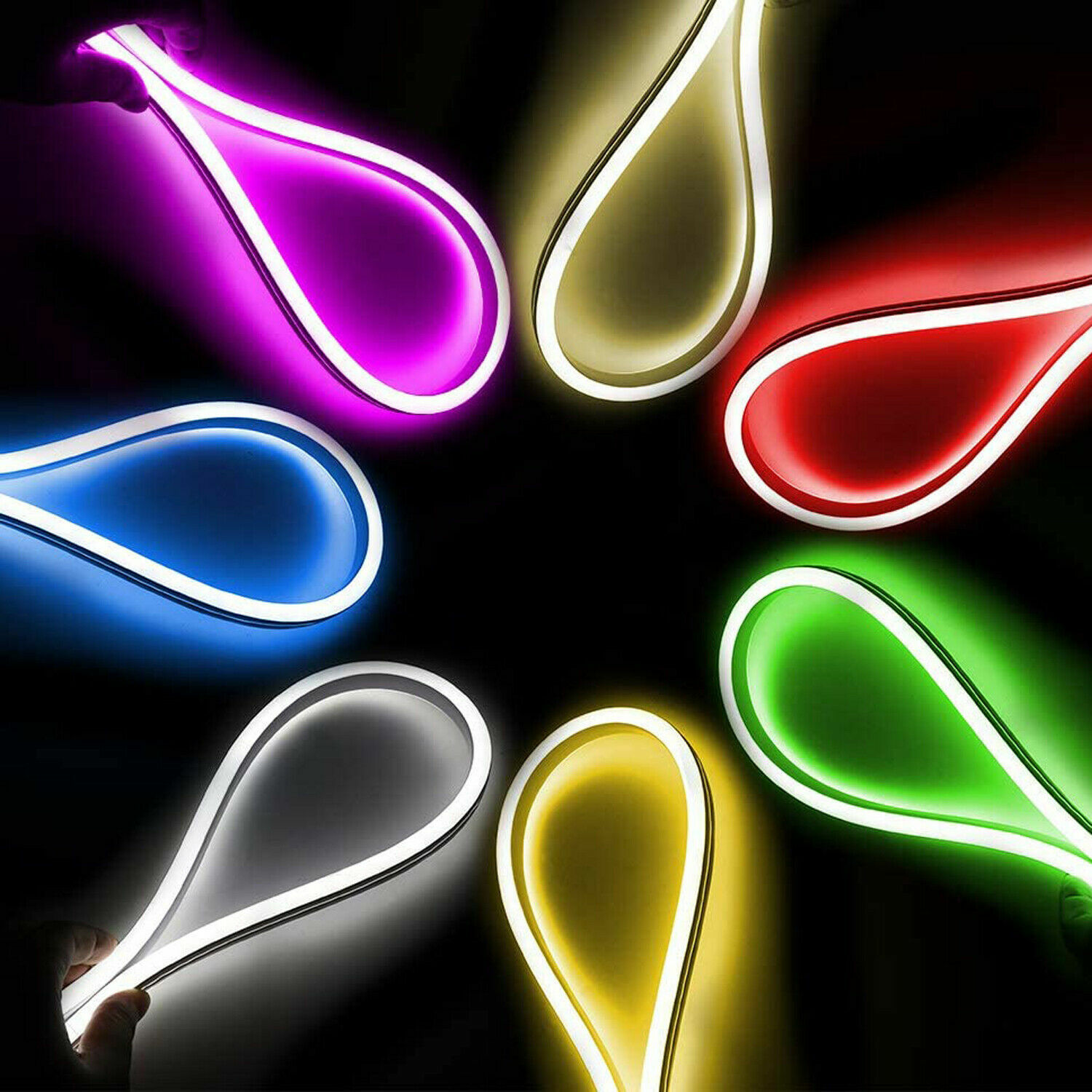 Flexible Sign Neon Lights Silicone Tube LED Strip Waterproof 12V 1M 2M 3M 5M