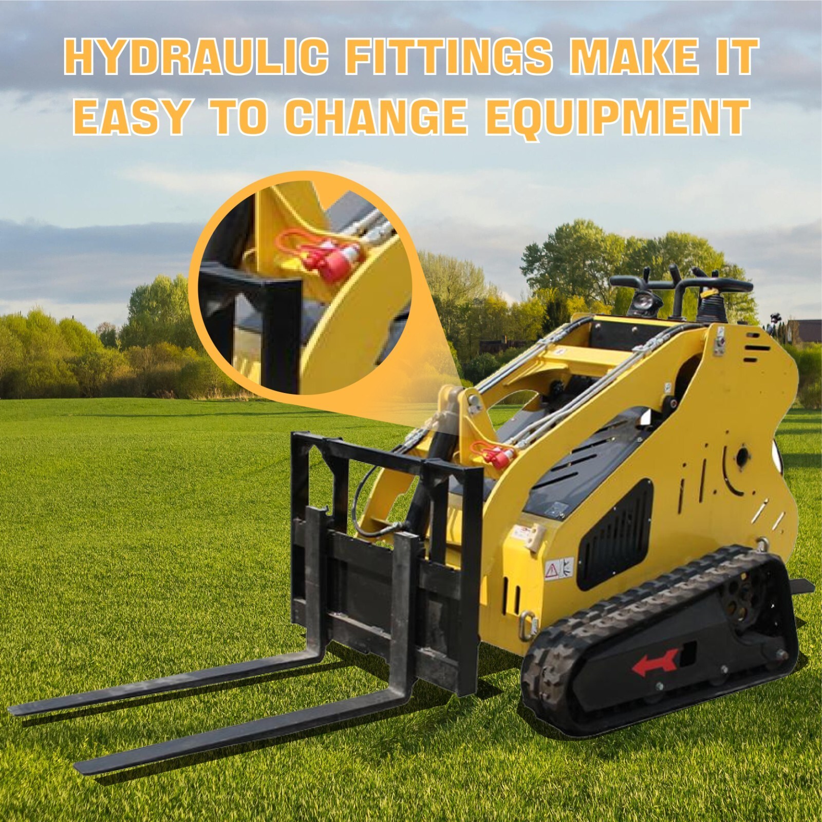 13.5HP Mini Skid Steer Loader Gasoline Crawler, New, Free Shipping