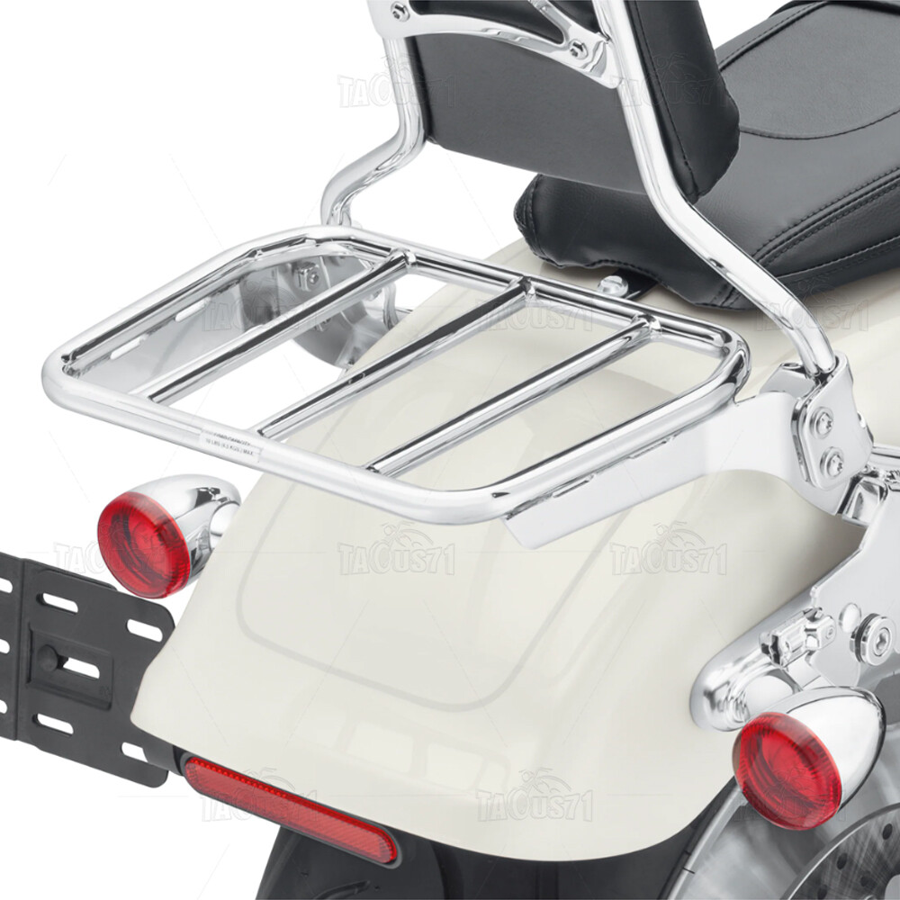 Detachable Chrome Sport Luggage Rack For Harley Fat Boy Breakout Backrest 18-25