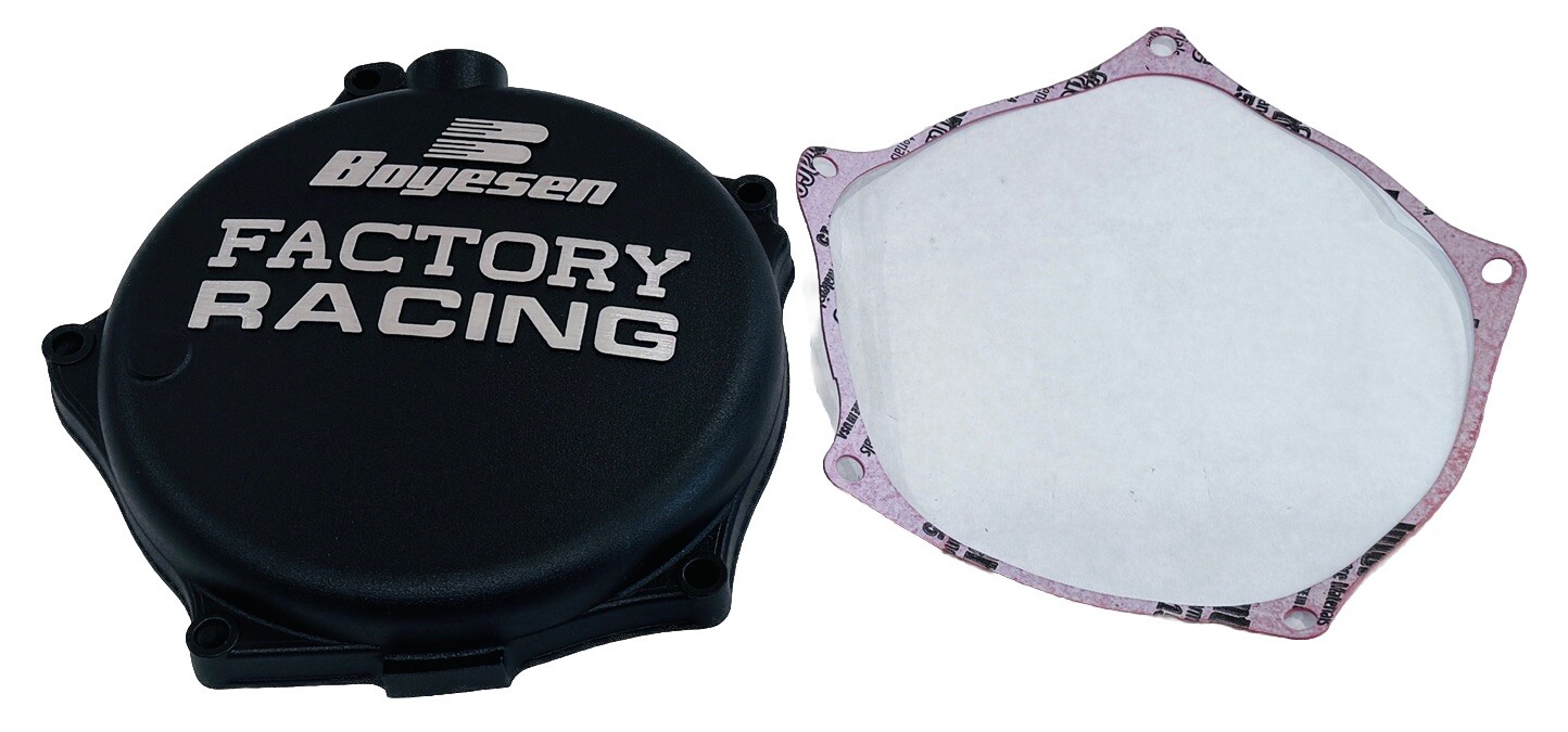 Boyesen CC-17AB Factory Racing Black Clutch Cover For 2009-20 Kawasaki KX-250F