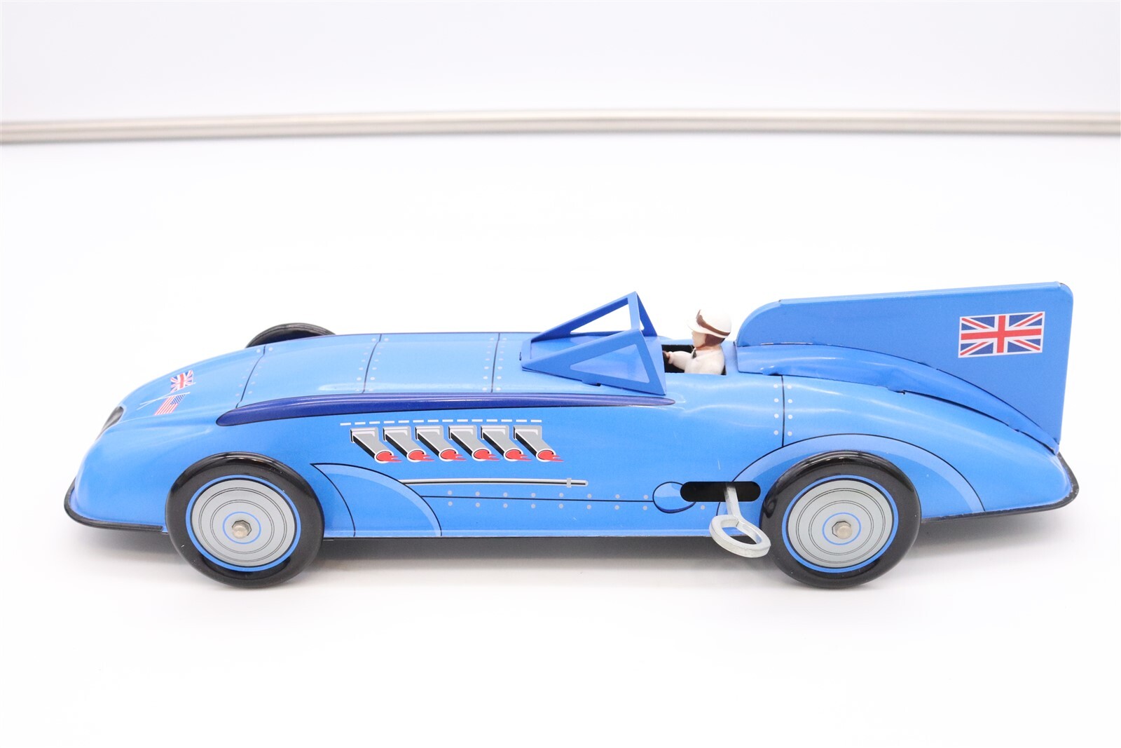 SCHYLLING COLLECTOR SERIES SIR IANS BLUEBIRD LAND SPEED RECORD TIN WIND UP CAR