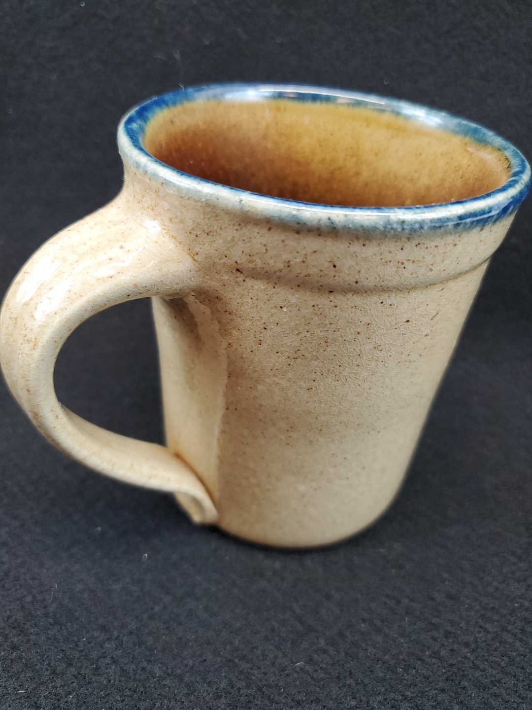 VTG Monroe Salt Works Pottery 4" Bear Tan Stoneware Mug Cabin Northwoods Lodge