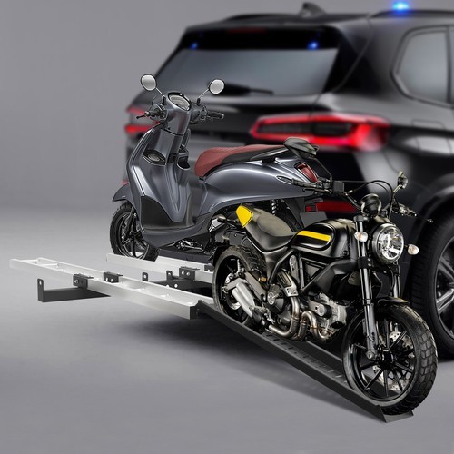 600 LBS Heavy Duty Motorcycle Carrier Dirt Bike Rack Hitch Mount Hauler w/ Strap