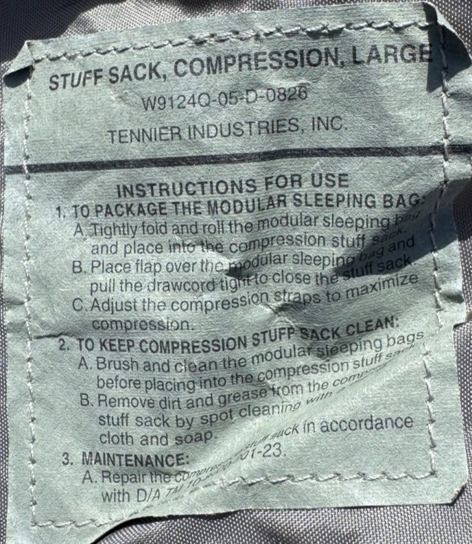 US Army Military 5-Piece Modular Sleep System MSS ACU Sleeping Bag Bivy