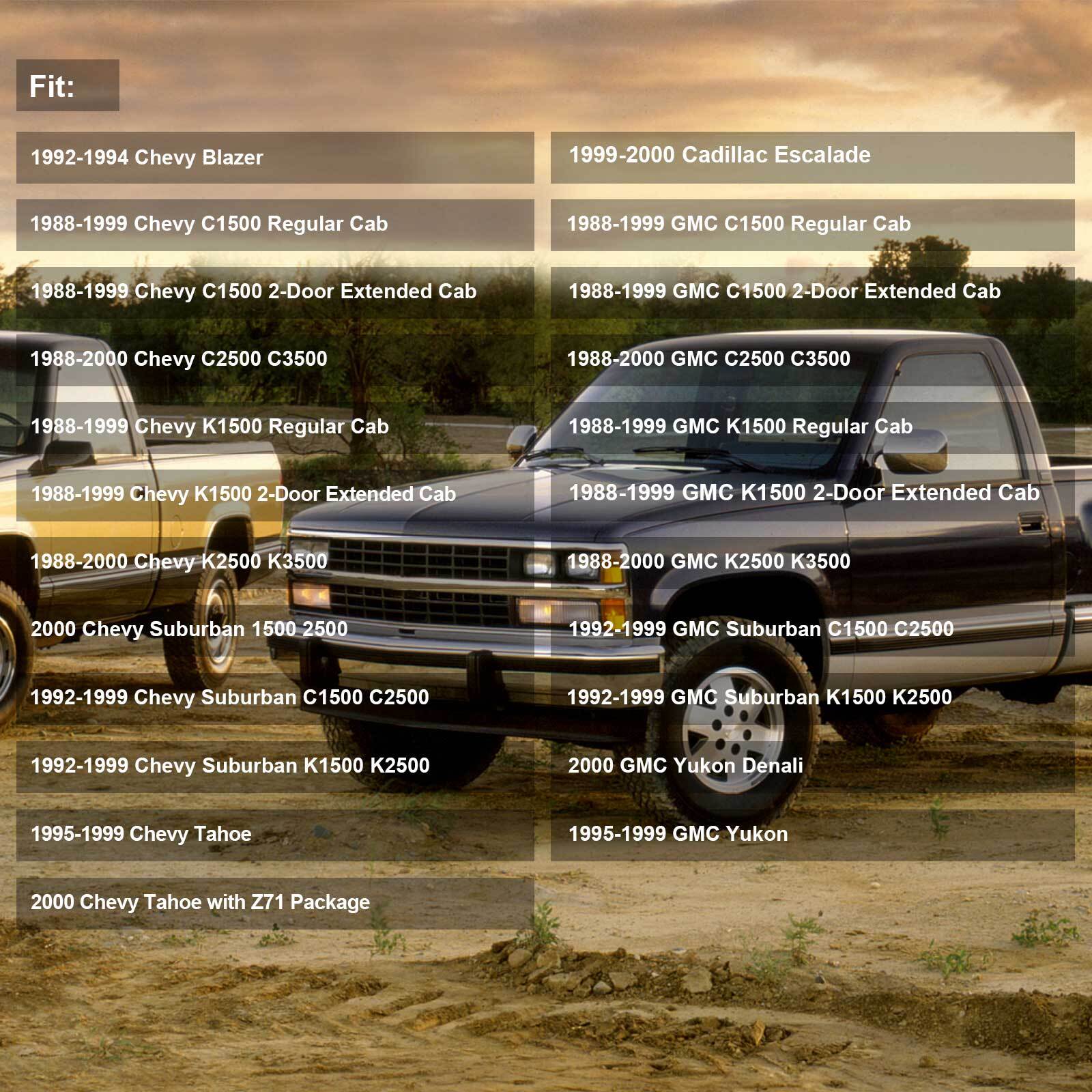 2X Rubber Door Weatherstrip Seals Set For Chevy GMC Suburban C/K 1500 2500 3500