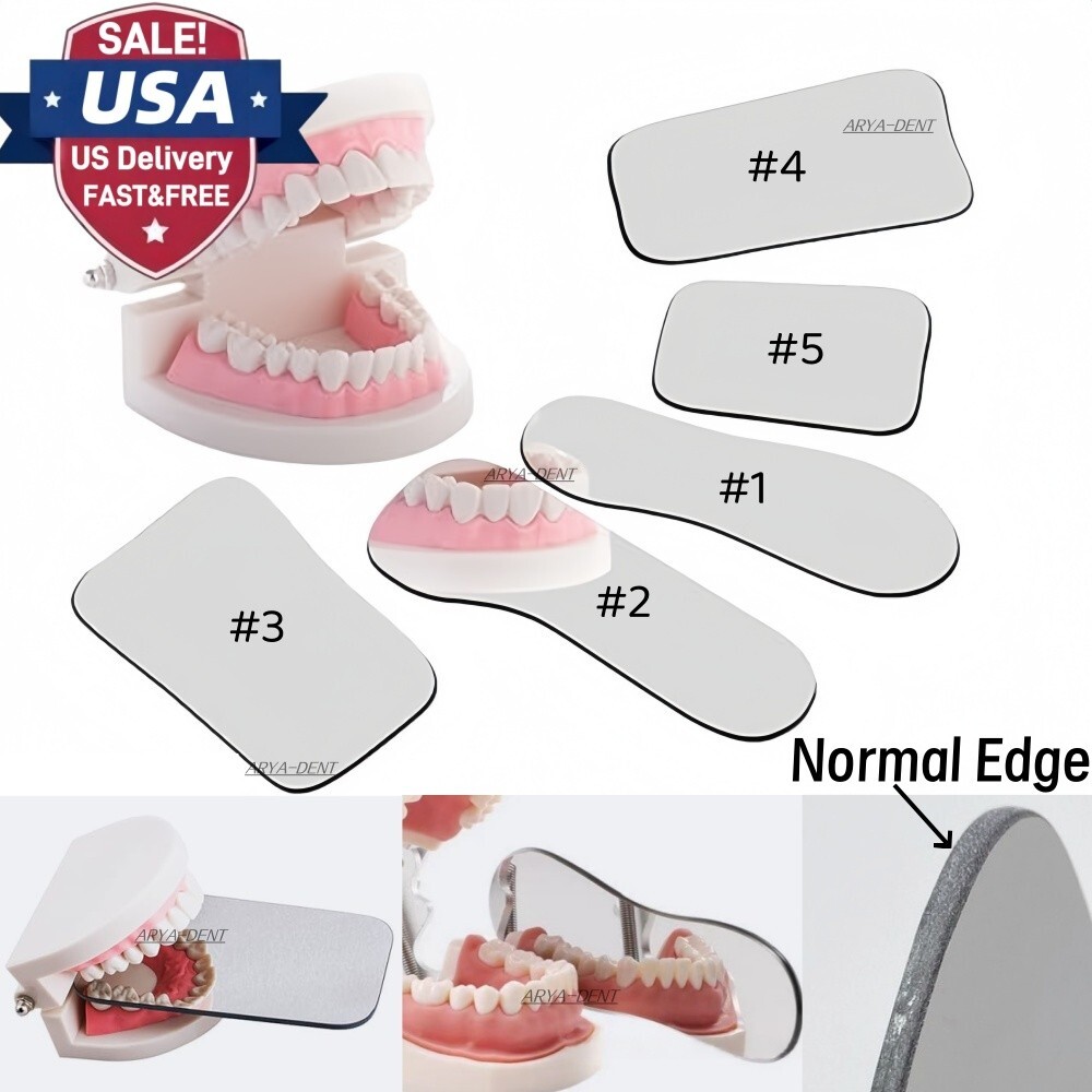 Dental Glass Mouth Mirror Orthodontic Photo Mirrors Intraoral Reflector Set #1-5