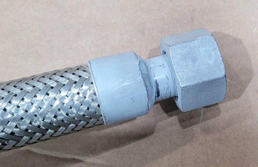 New Flyer AC Discharge Hose Assembly -16 Bus 264876 Stainless Steel 27"