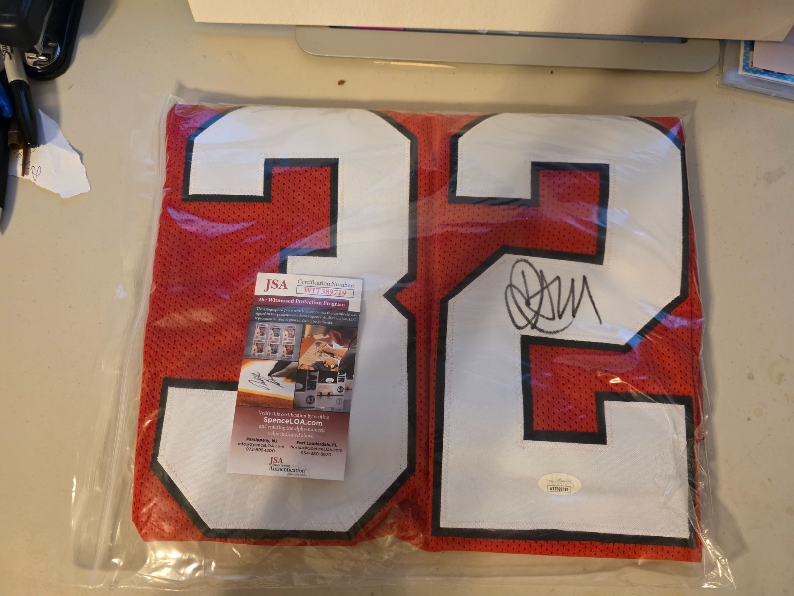 FOOTBALL SIGNED JERSEYS WHOLESALE LOT (20) COA'S FROM JSA, PSA OR BECKETT, DEION