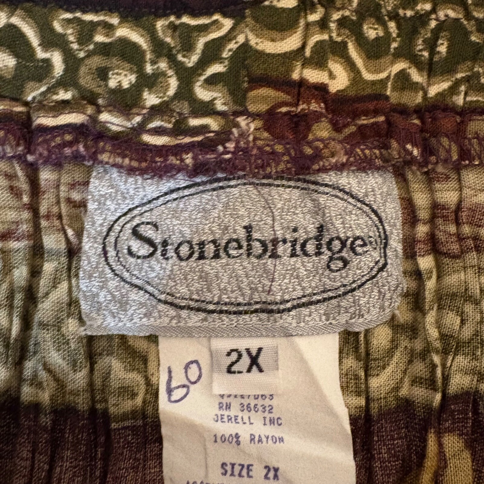 Vintage Stonebridge Maxi Skirt Womens 2X Whimsigoth Forest Boho Festival Fairy