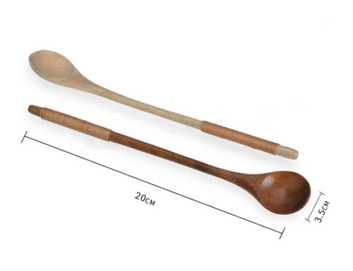 10 Pcs Long Wooden Spoon Tasting Spoons Mixing Honey Coffee Spoon Tasting Spoons