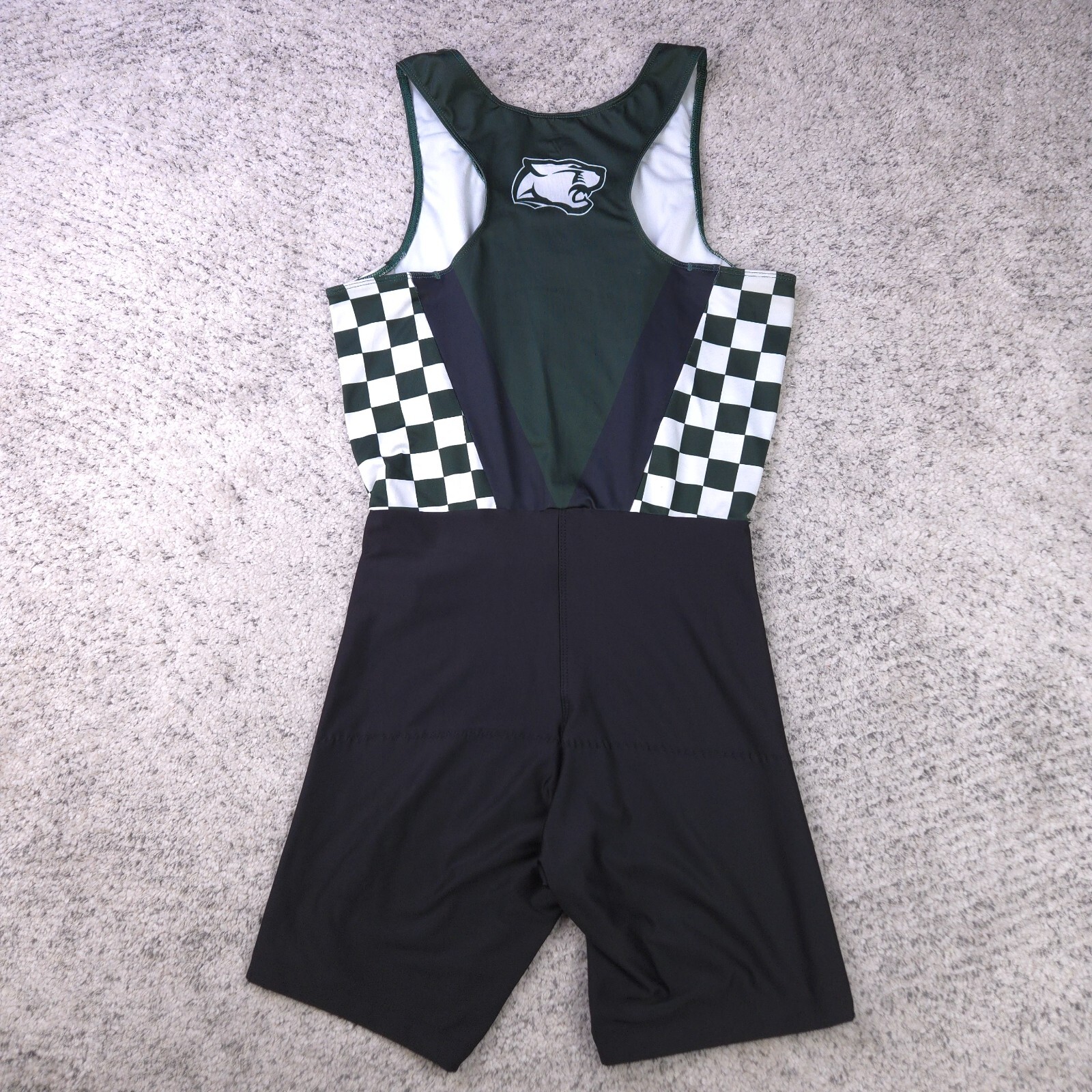 Pine Crest Wrestling Singlet Mens Medium Panthers JL Racing Florida Green Black