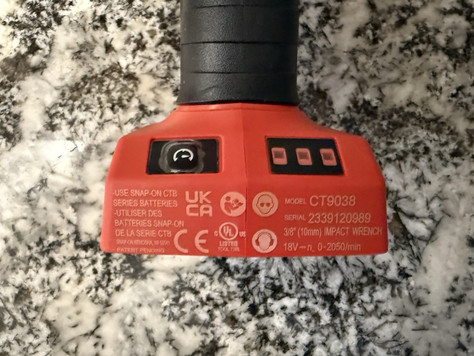 BRAND NEW SNAP-ON CT9038 LITHIUM 18v 3/8" SHORT COMPACT BODY IMPACT WRENCH