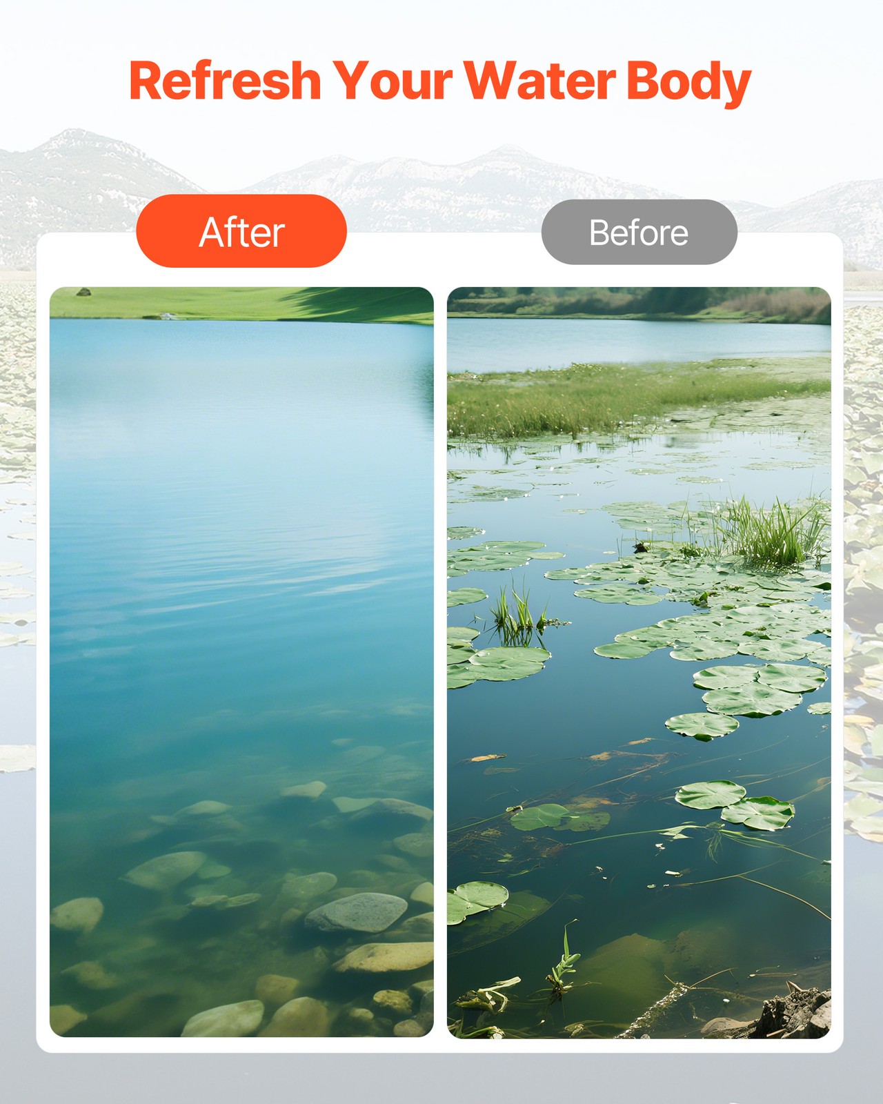 VEVOR Lake Weed Cutter Pond Aquatic Plant Cutting Tool with 62 in Max Cut Width