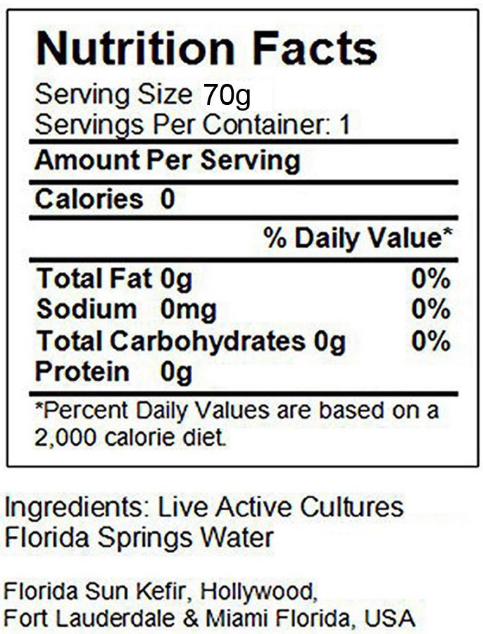 6 Brewing Bags plus Large Portion Cup Florida Sun Kefir Water Kefir Grains